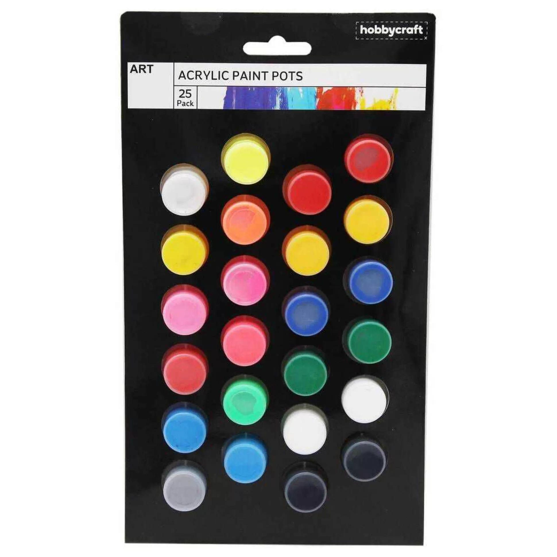 Acrylic Paint Pots 25 Pieces-Hobbycraft Outlet