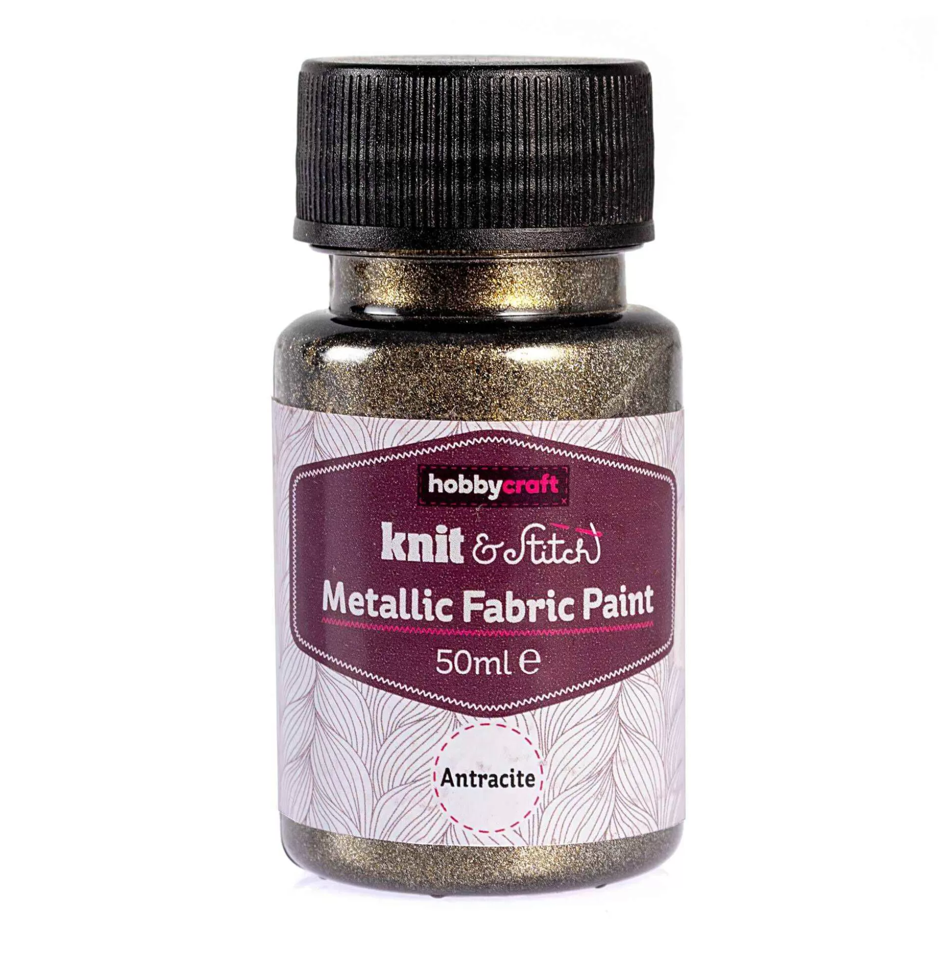 Anthracite Metallic Fabric Paint 50Ml-Hobbycraft Best