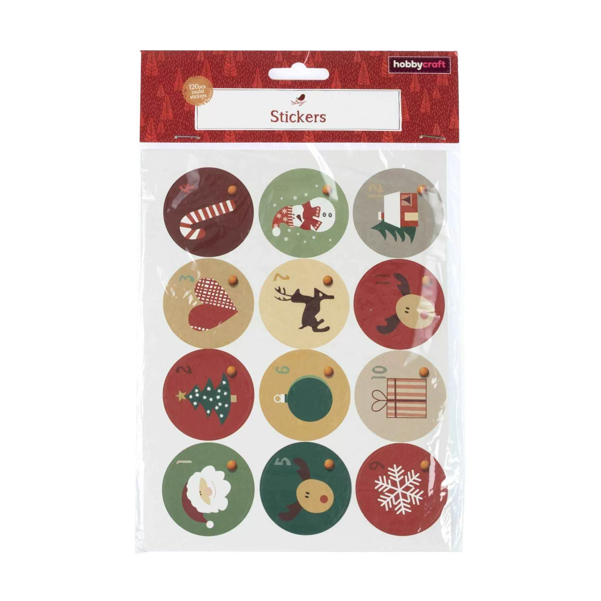 Assorted Christmas Countdown Stickers 120 Pack-Hobbycraft Cheap