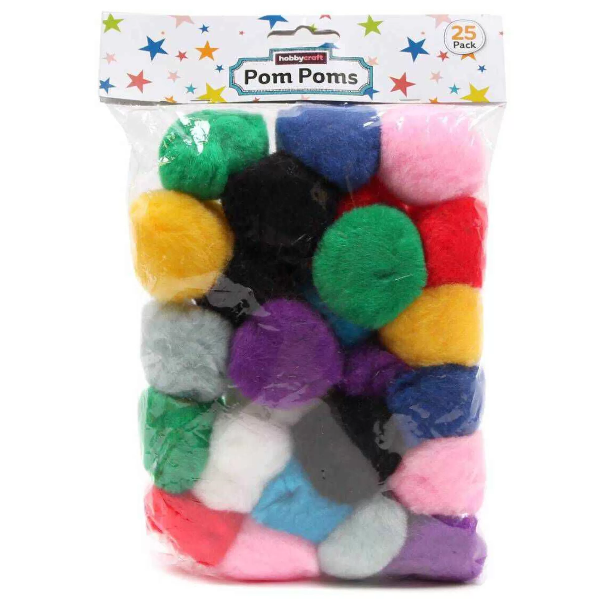 Assorted Pom Poms 5Cm 25 Pack-Hobbycraft Sale