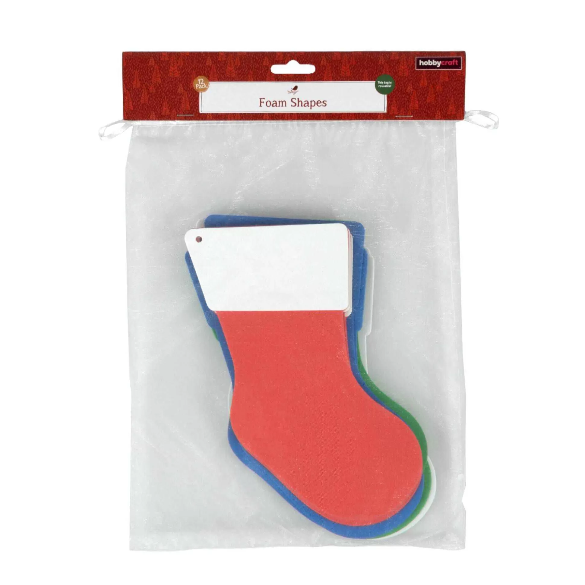 Assorted Stocking Foam Shapes 12 Pack-Hobbycraft Cheap