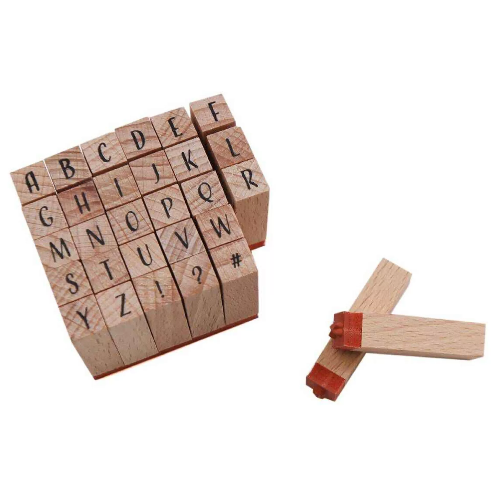 Atterton Mini Alphabet Wooden Stamp Set 30 Pieces-Hobbycraft Store