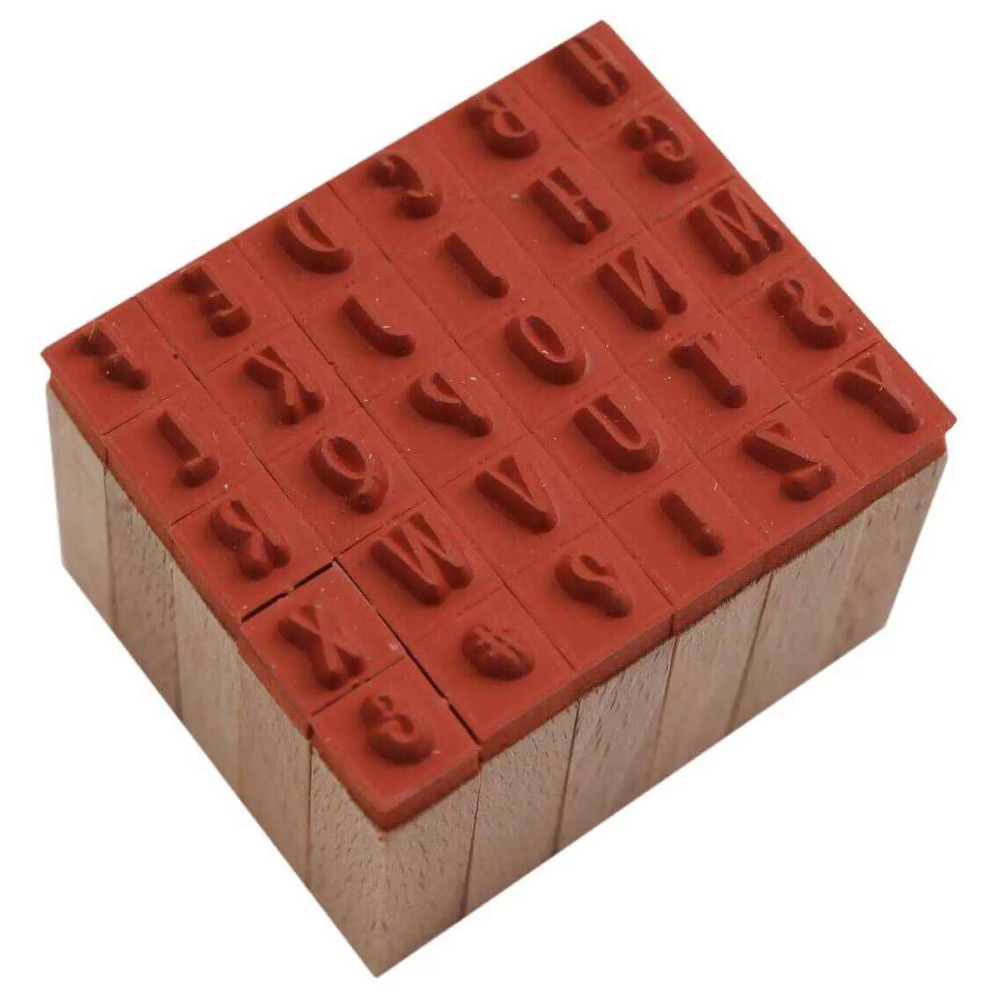 Atterton Mini Alphabet Wooden Stamp Set 30 Pieces-Hobbycraft Store