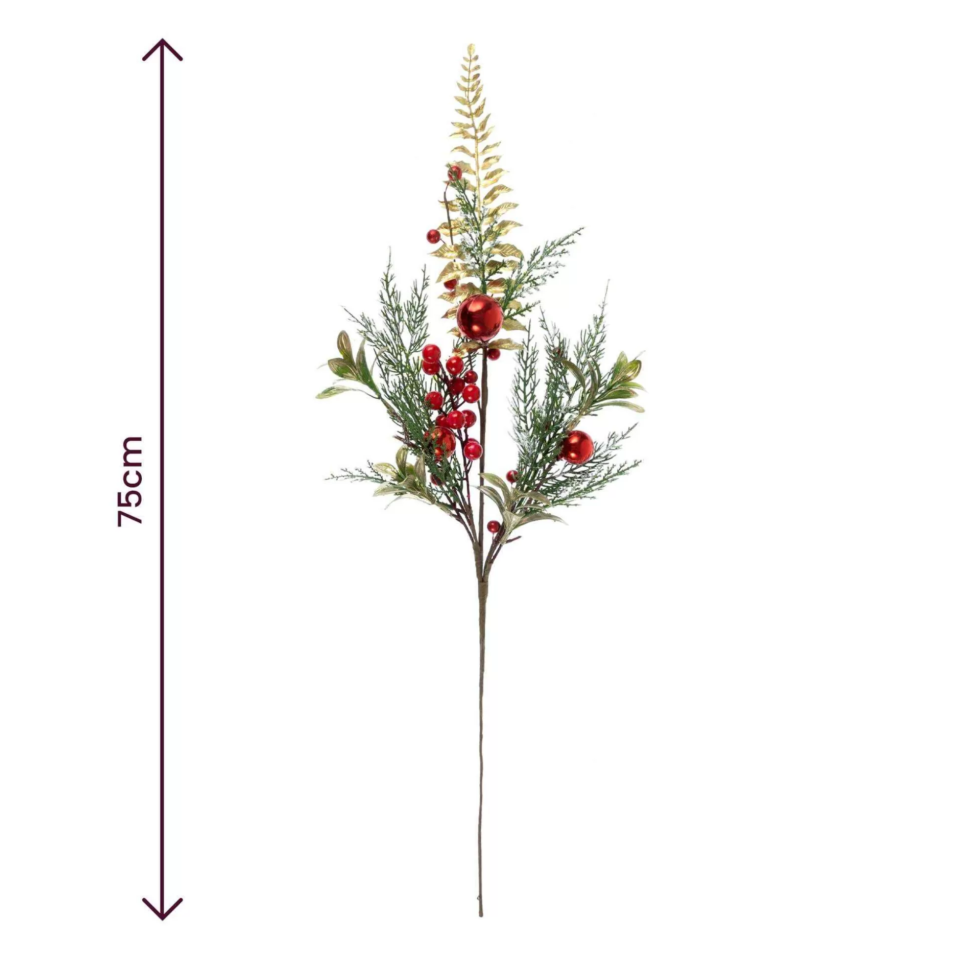 Berry And Bauble Fern Stem 75Cm-Hobbycraft Flash Sale