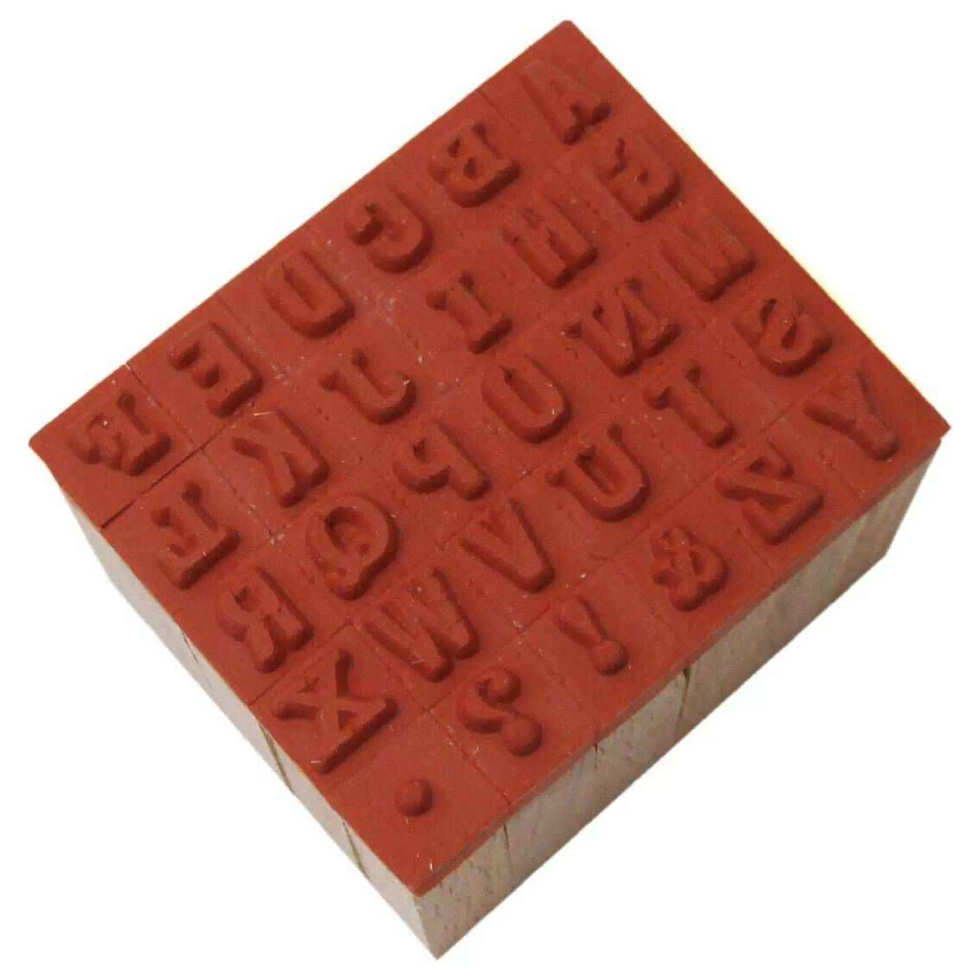 Block Mini Alphabet Wooden Stamp Set 30 Pieces-Hobbycraft New