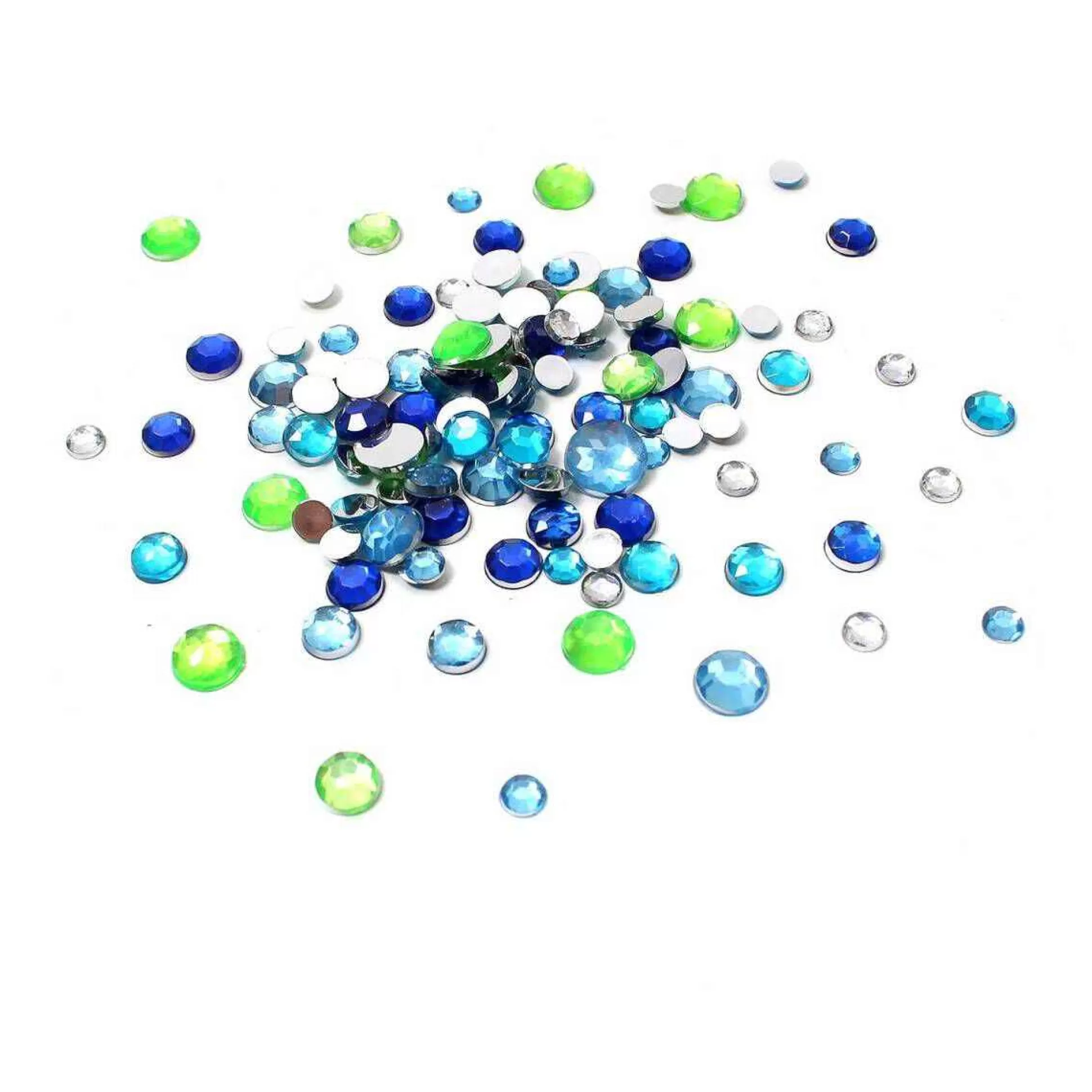 Blue And Green Round Gems 90G-Hobbycraft Flash Sale