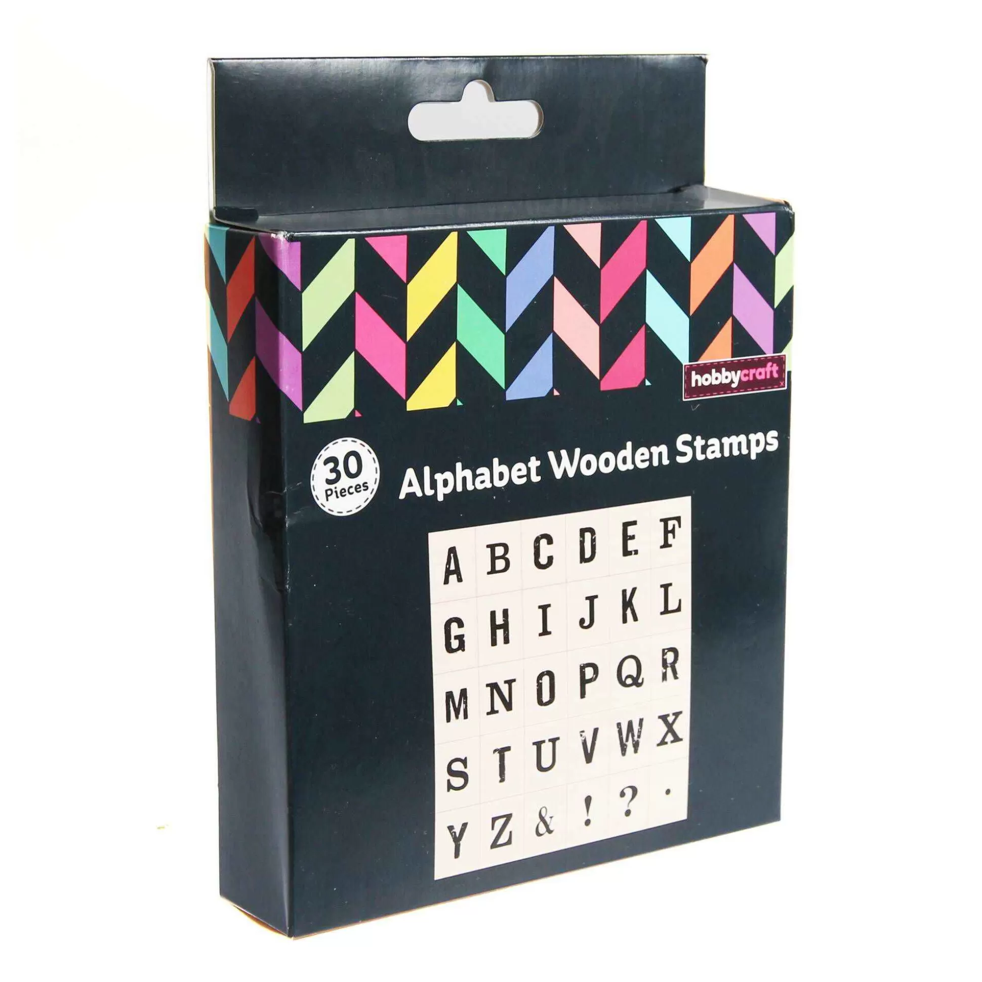 Bold Alphabet Wooden Stamp Set 30 Pieces-Hobbycraft Hot