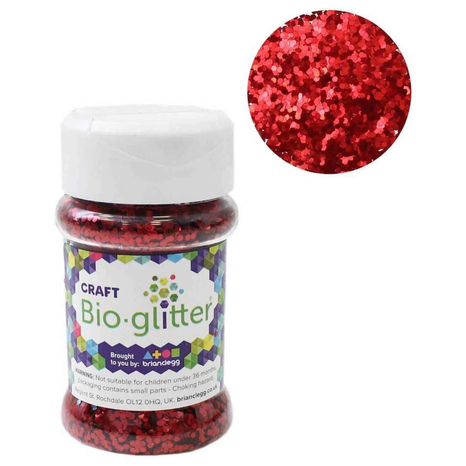 Brian Clegg Red Craft Biodegradable Glitter 40G-Hobbycraft Discount