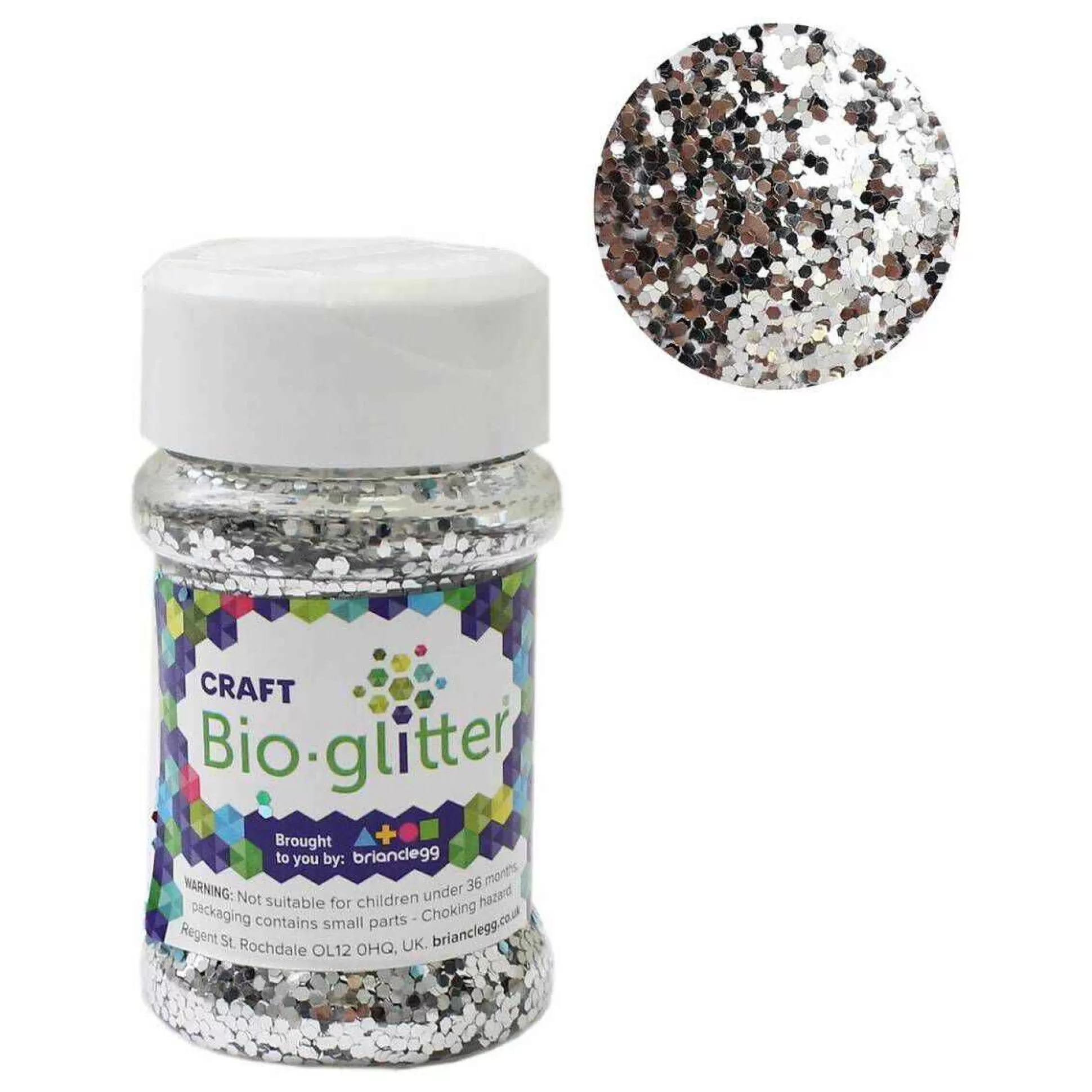 Brian Clegg Silver Craft Biodegradable Glitter 40G-Hobbycraft Hot