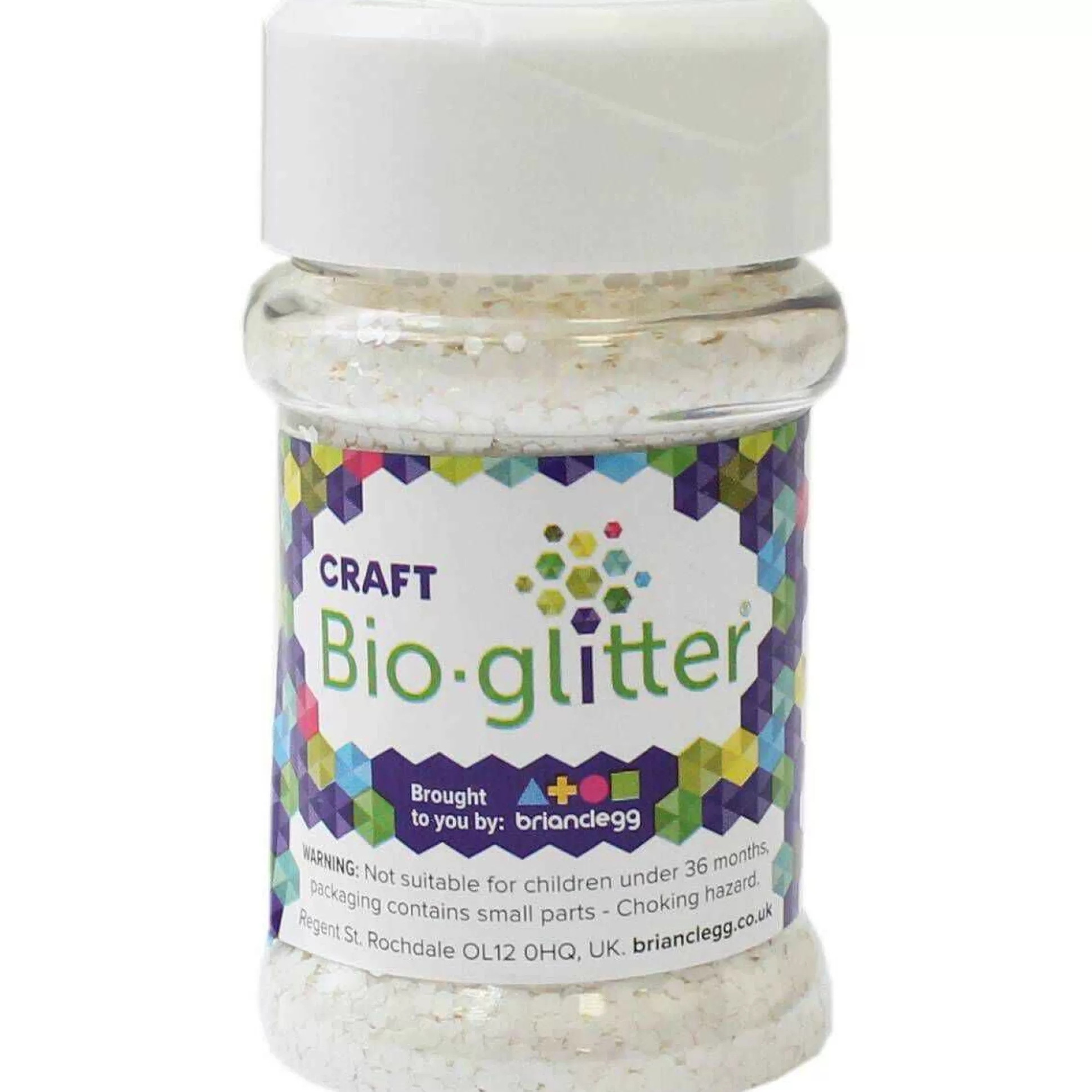 Brian Clegg White Craft Biodegradable Glitter 40G-Hobbycraft Shop