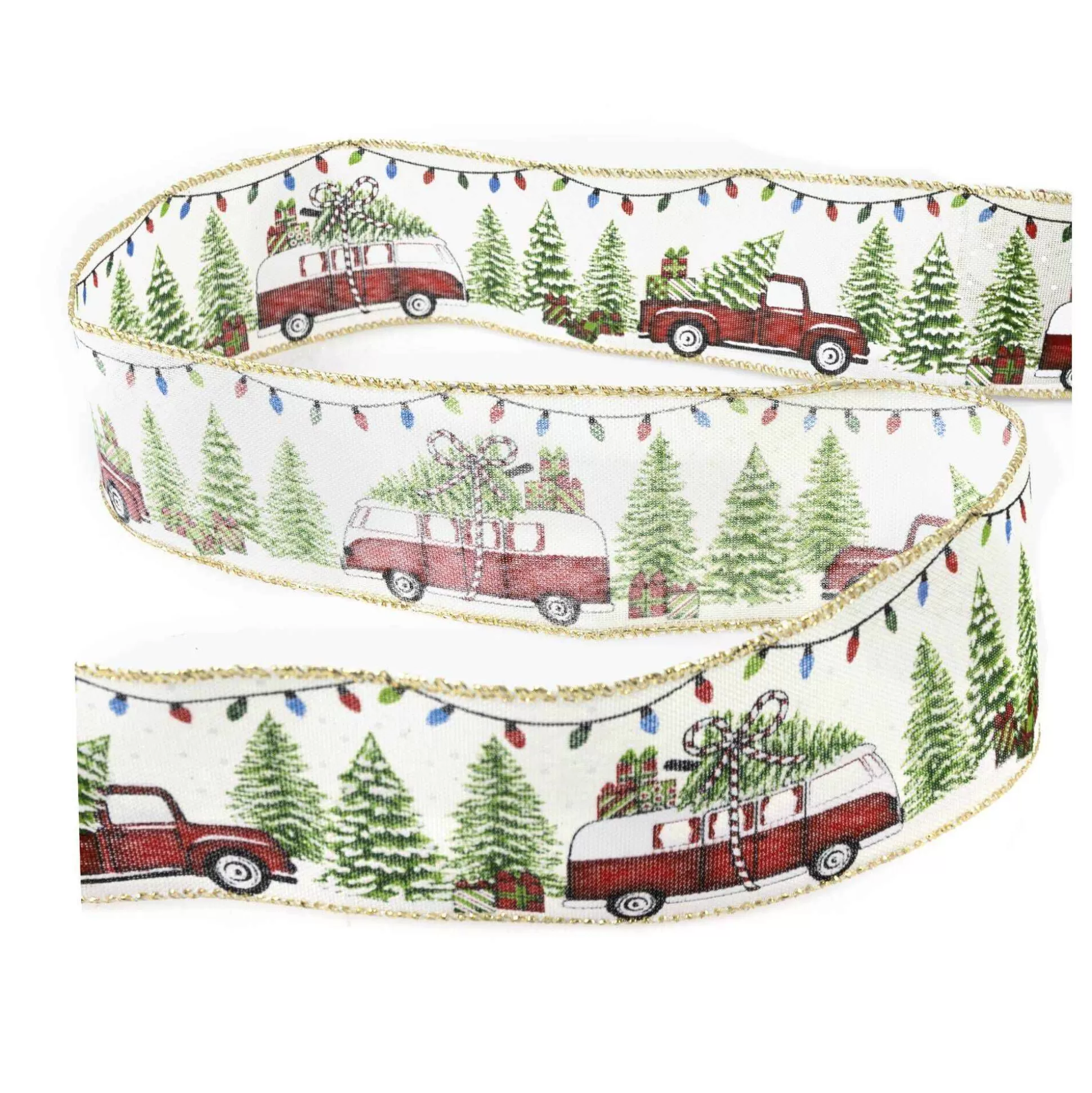 Campervan Wire Edge Ribbon 63Mm X 3M-Hobbycraft Shop