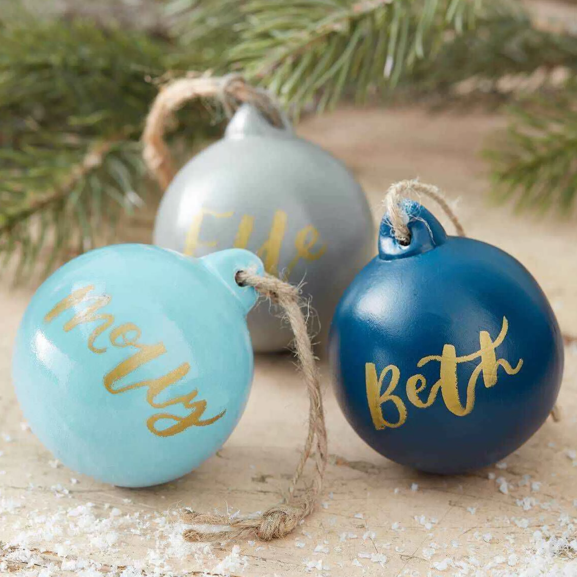 Ceramic Baubles With Jute 3 Pack-Hobbycraft Cheap