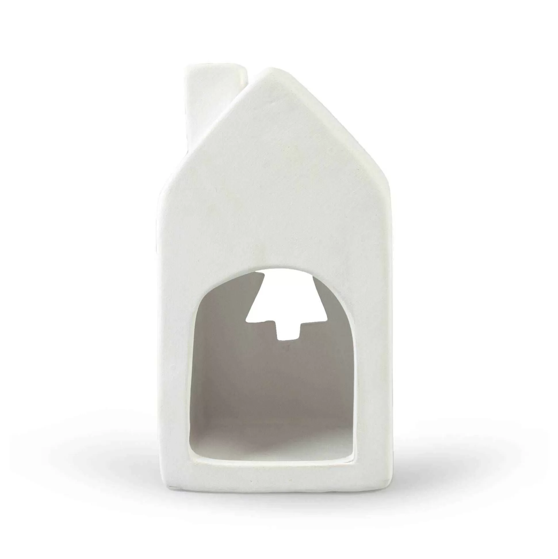 Ceramic House With Tree Tealight Holder 12.5Cm-Hobbycraft Best Sale