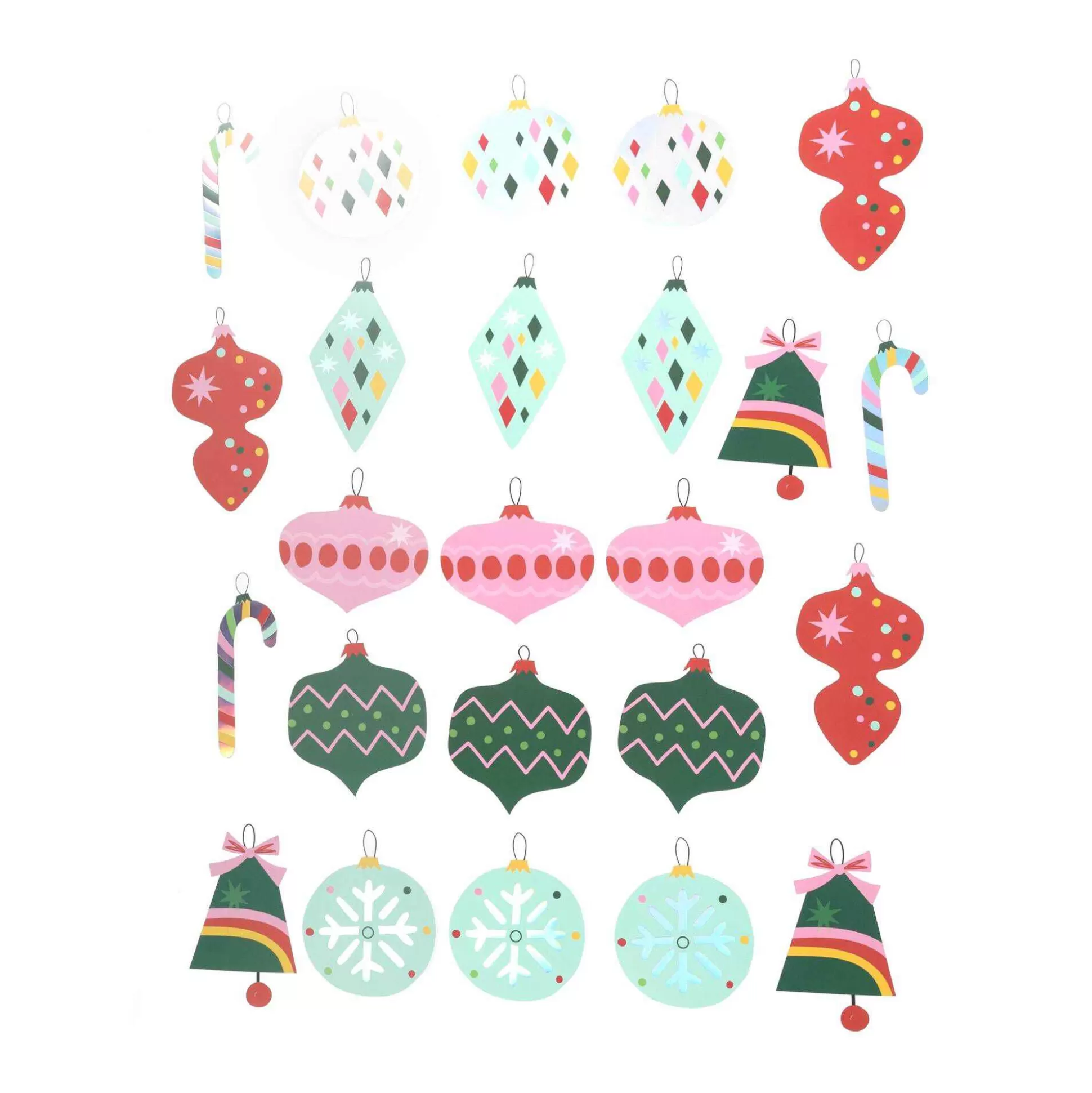 Christmas Bauble Die-Cut Stickers 24 Pack-Hobbycraft Sale