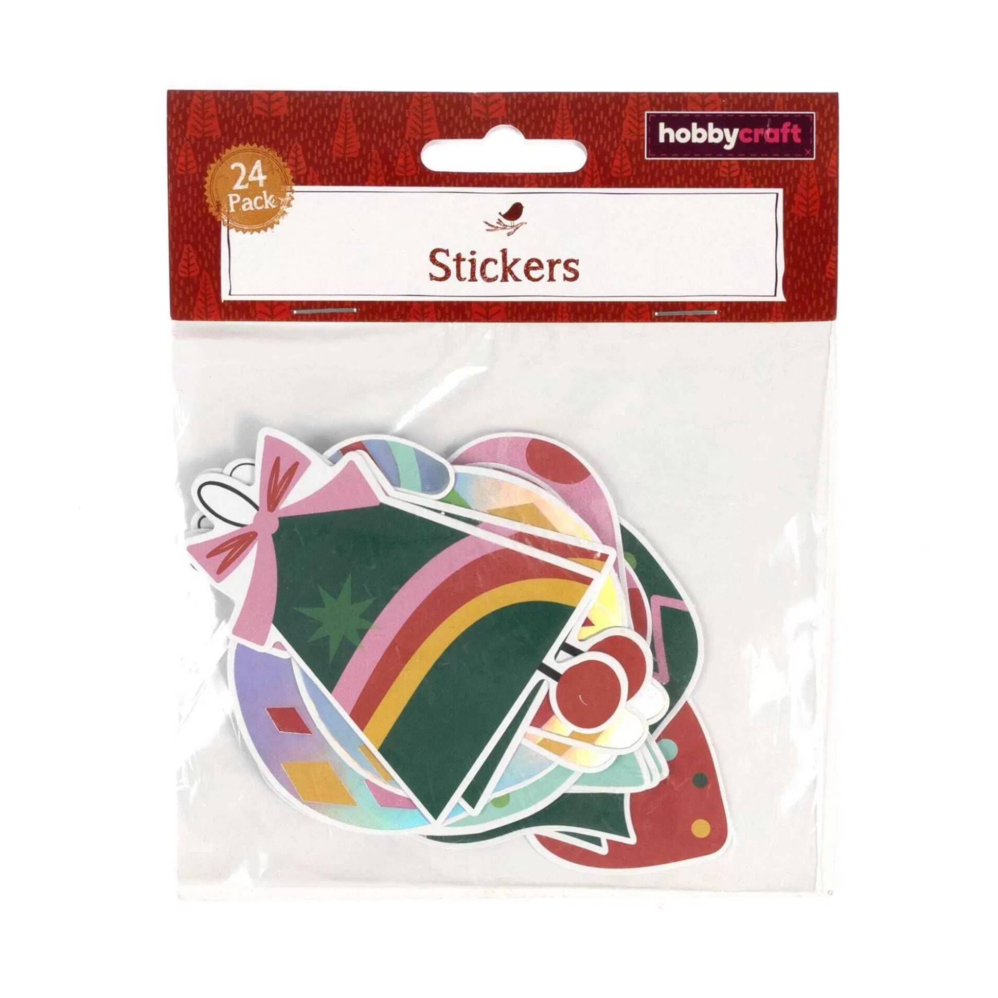 Christmas Bauble Die-Cut Stickers 24 Pack-Hobbycraft Sale