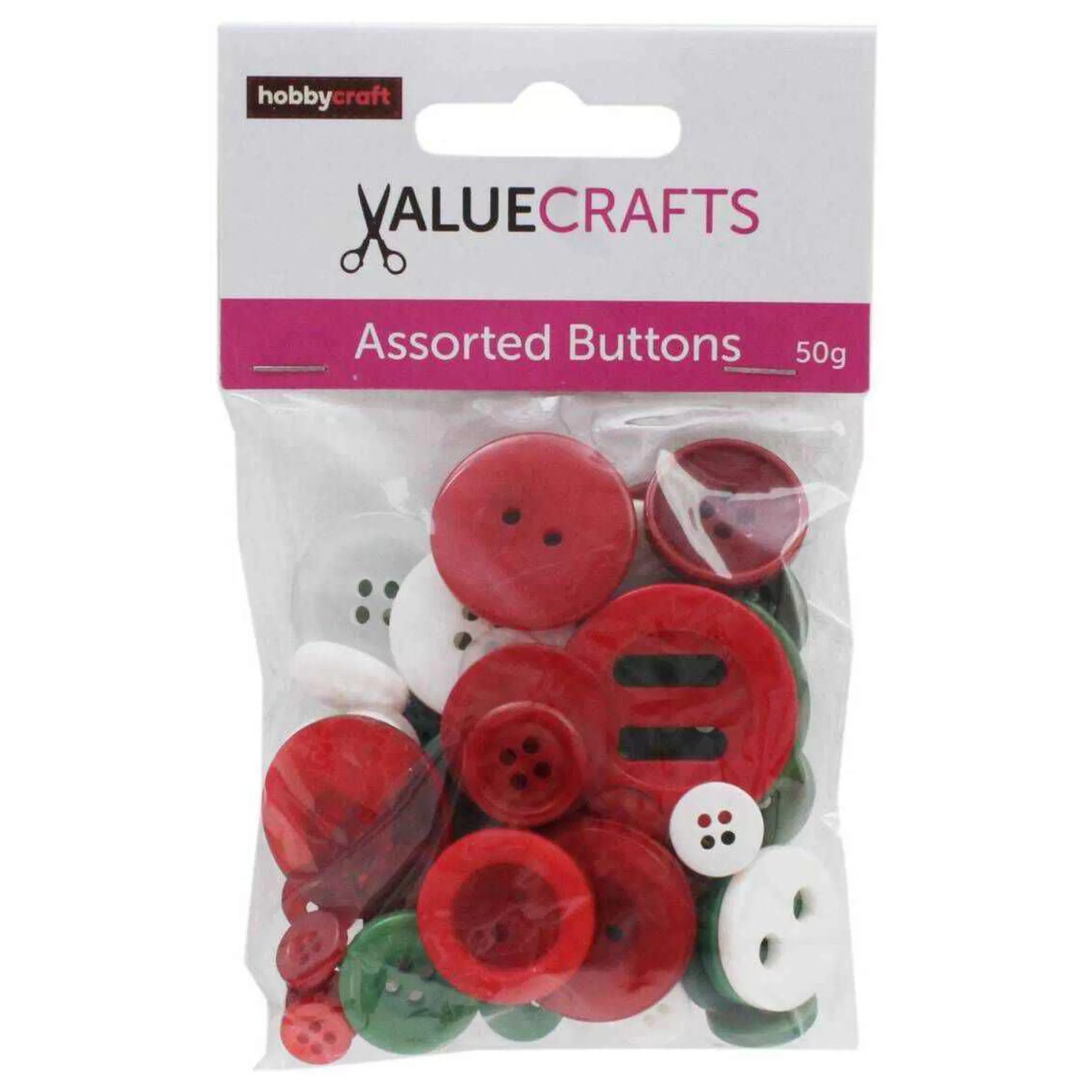 Christmas Buttons 50G-Hobbycraft Shop