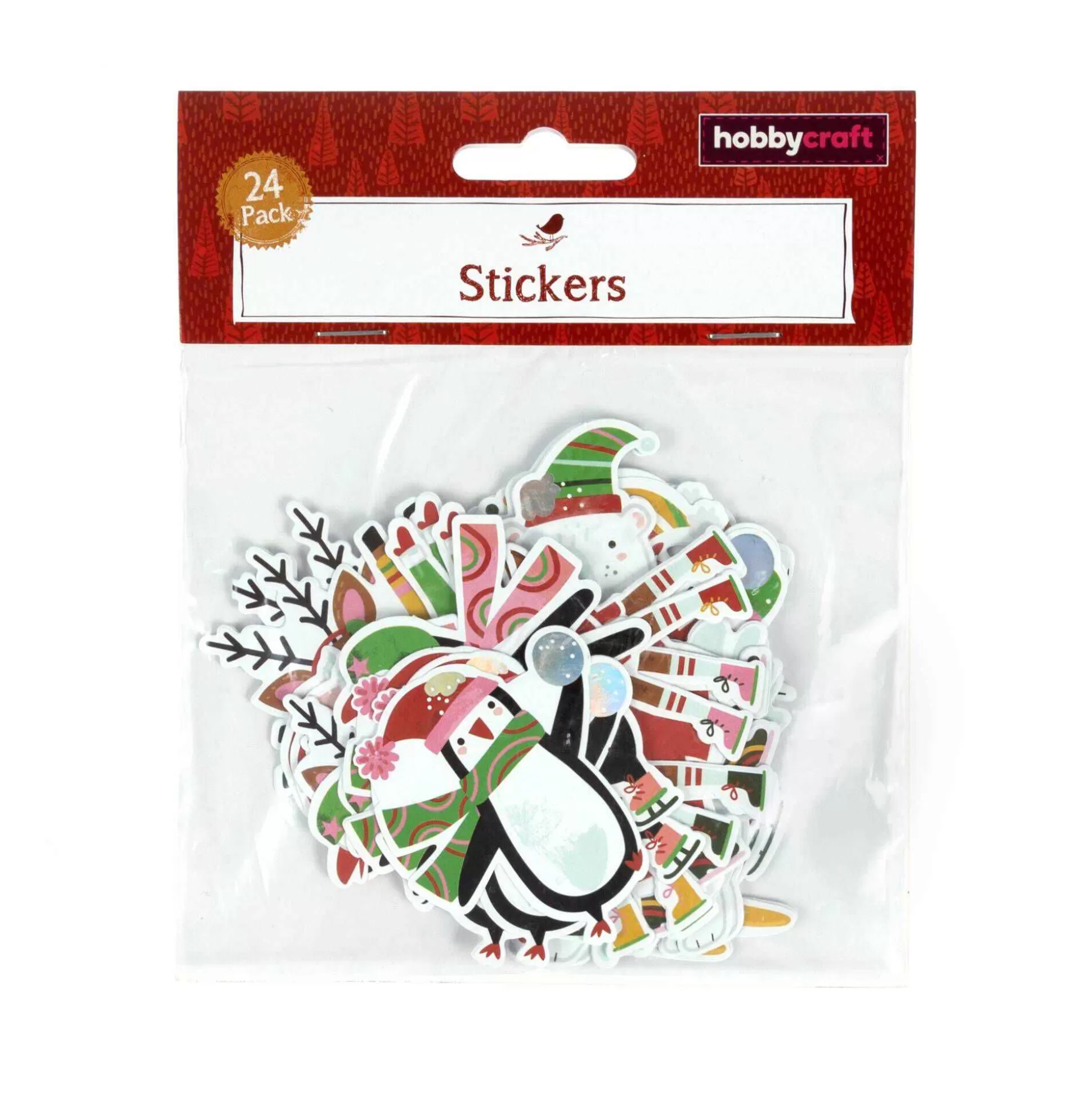 Christmas Character Die-Cut Stickers 24 Pack-Hobbycraft Shop