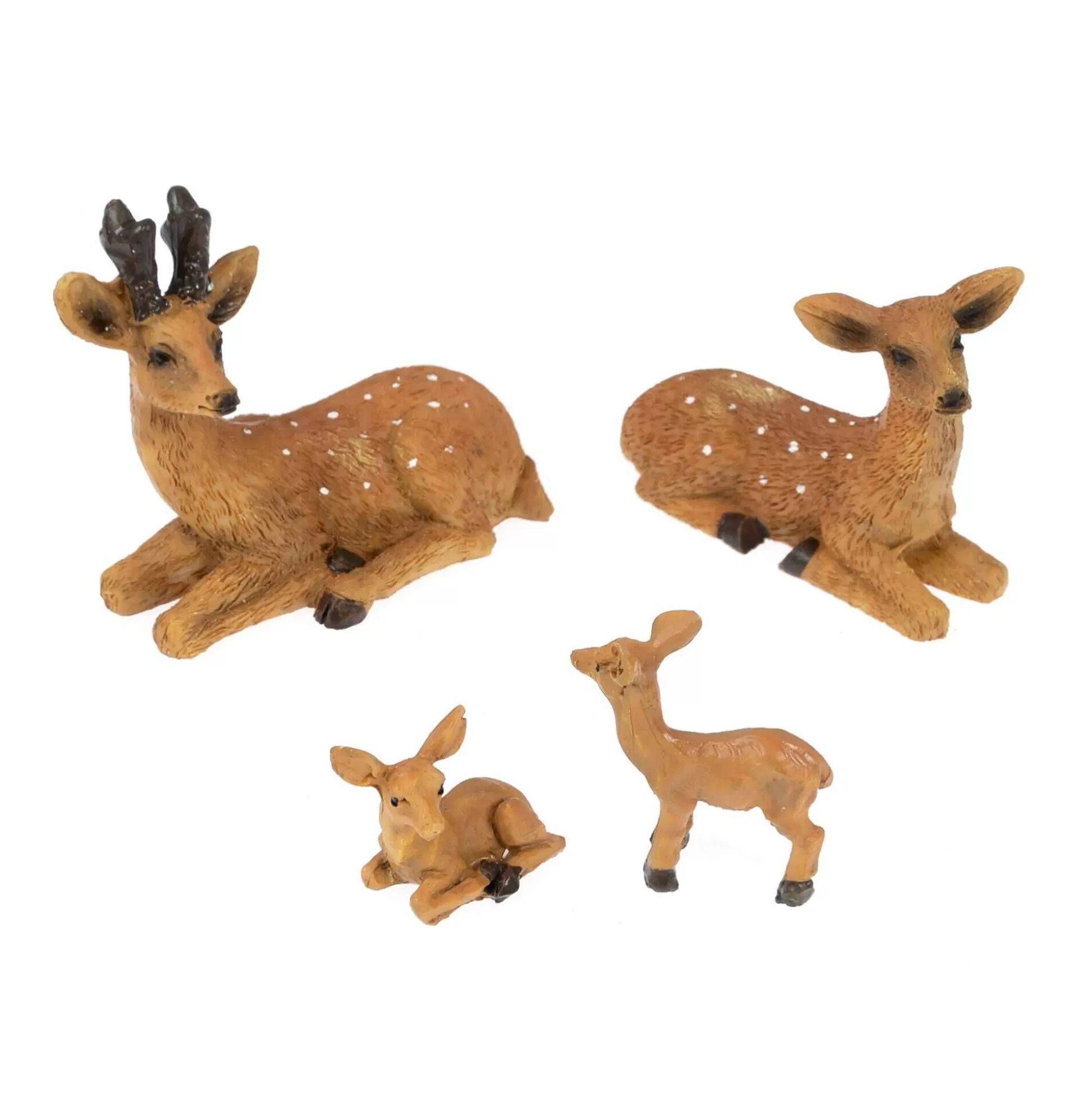 Christmas Deer Resin Decorations 4 Pack-Hobbycraft Online