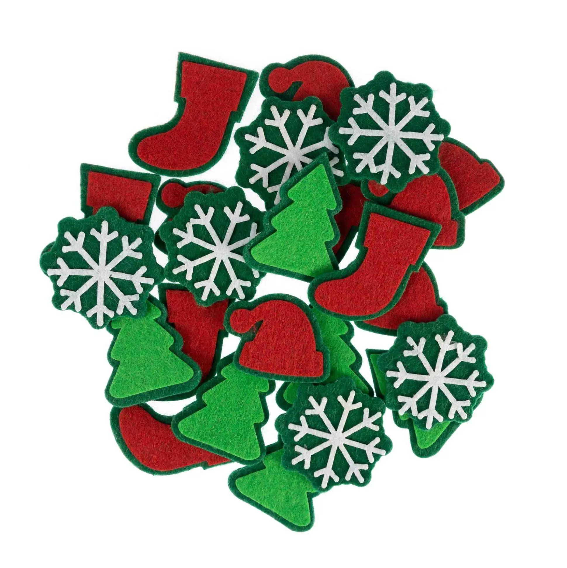 Christmas Felt Shapes 24 Pack-Hobbycraft Outlet