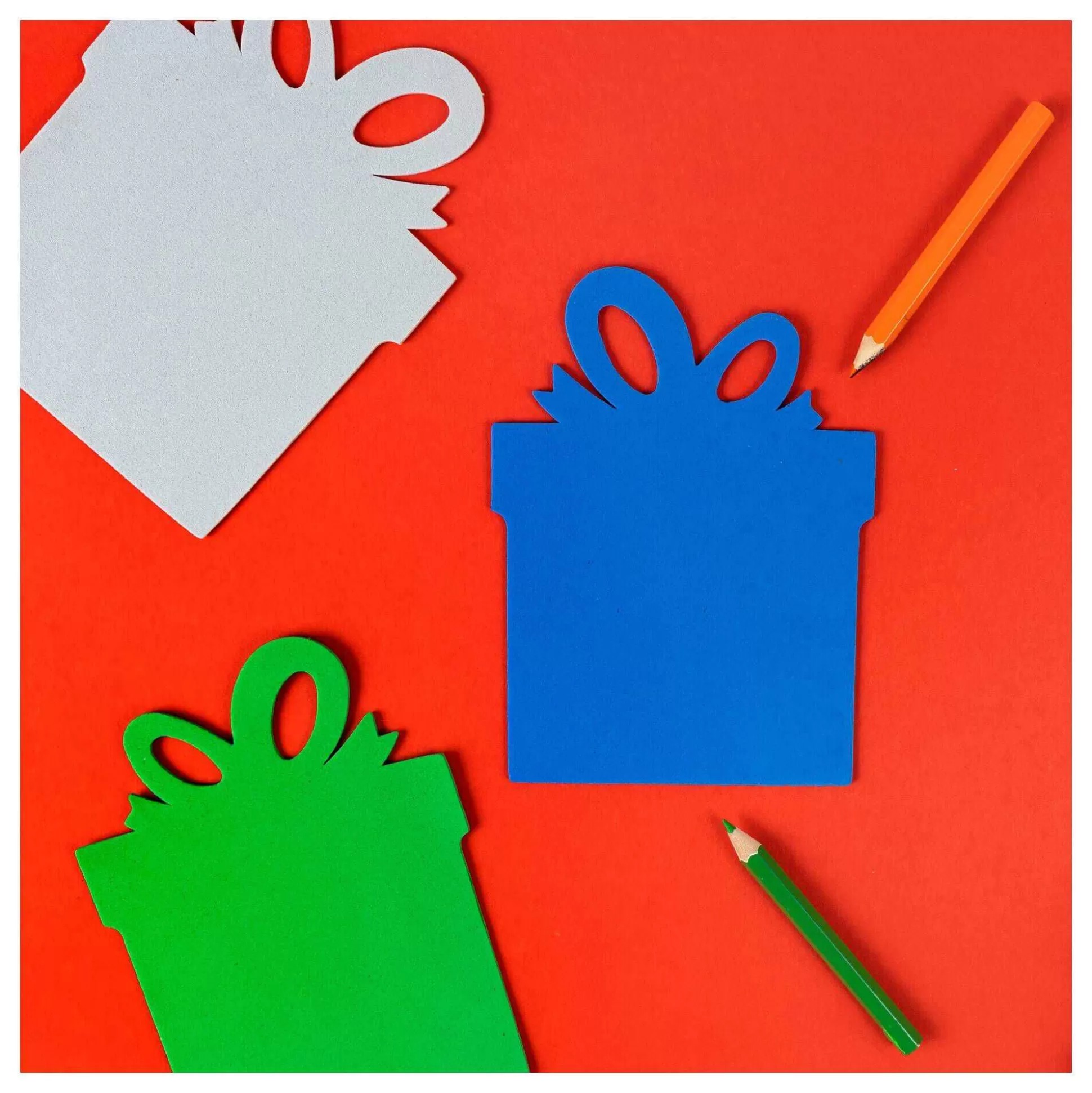 Christmas Gift Foam Shapes 12 Pack-Hobbycraft Store