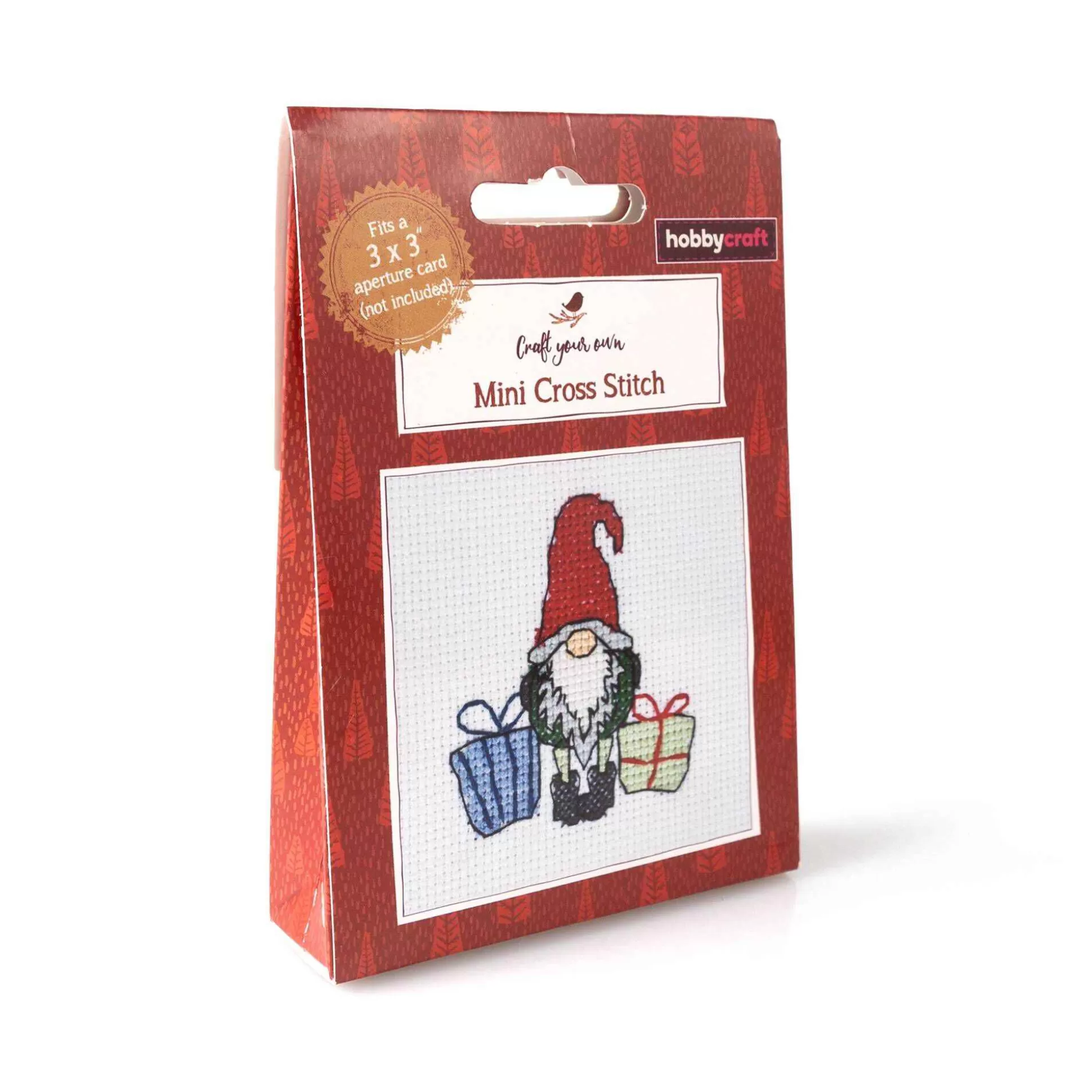 Christmas Gnome Mini Cross Stitch Kit-Hobbycraft Online