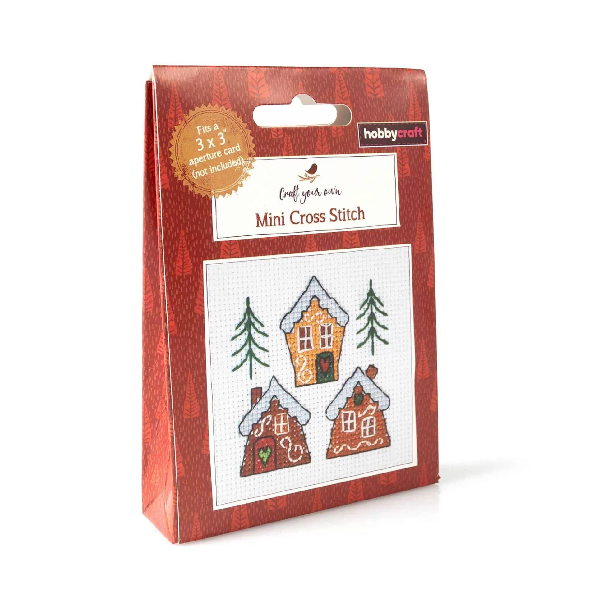 Christmas Houses Mini Cross Stitch Kit-Hobbycraft Sale