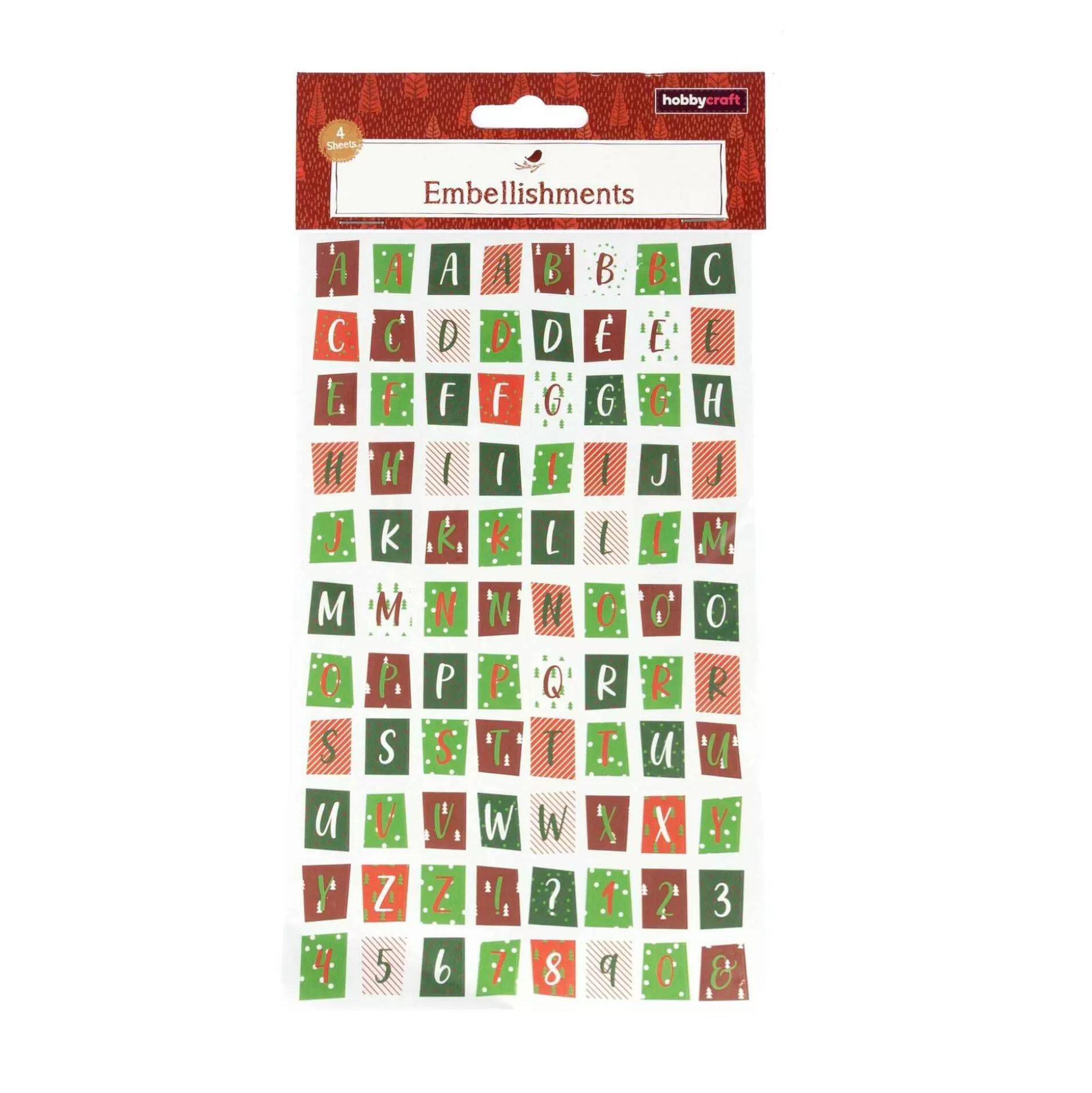 Christmas Letter And Number Stickers-Hobbycraft Cheap