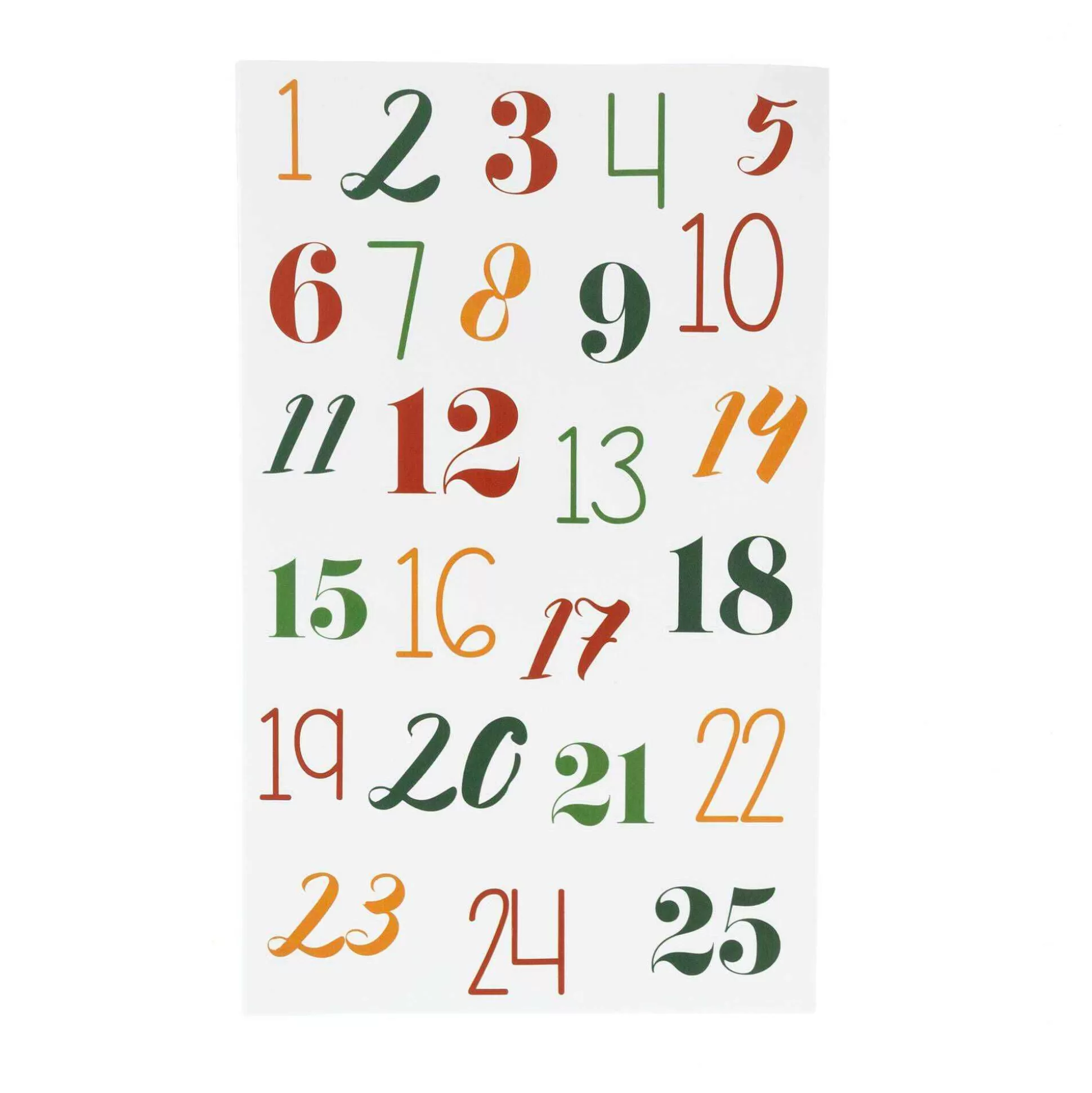 Christmas Number Stickers 4 Sheets-Hobbycraft Online