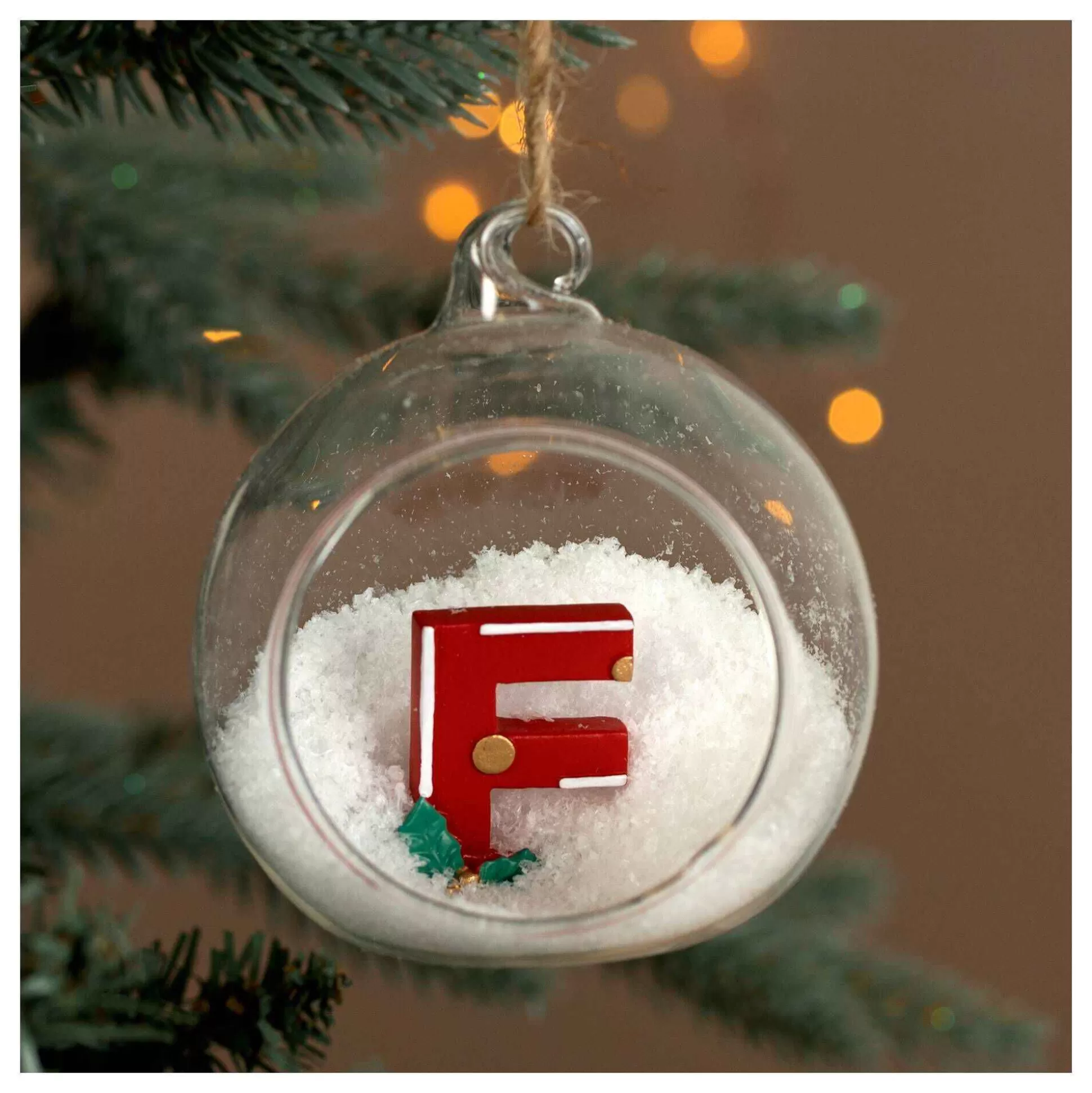 Christmas Resin Letter F Decoration 4Cm-Hobbycraft Discount