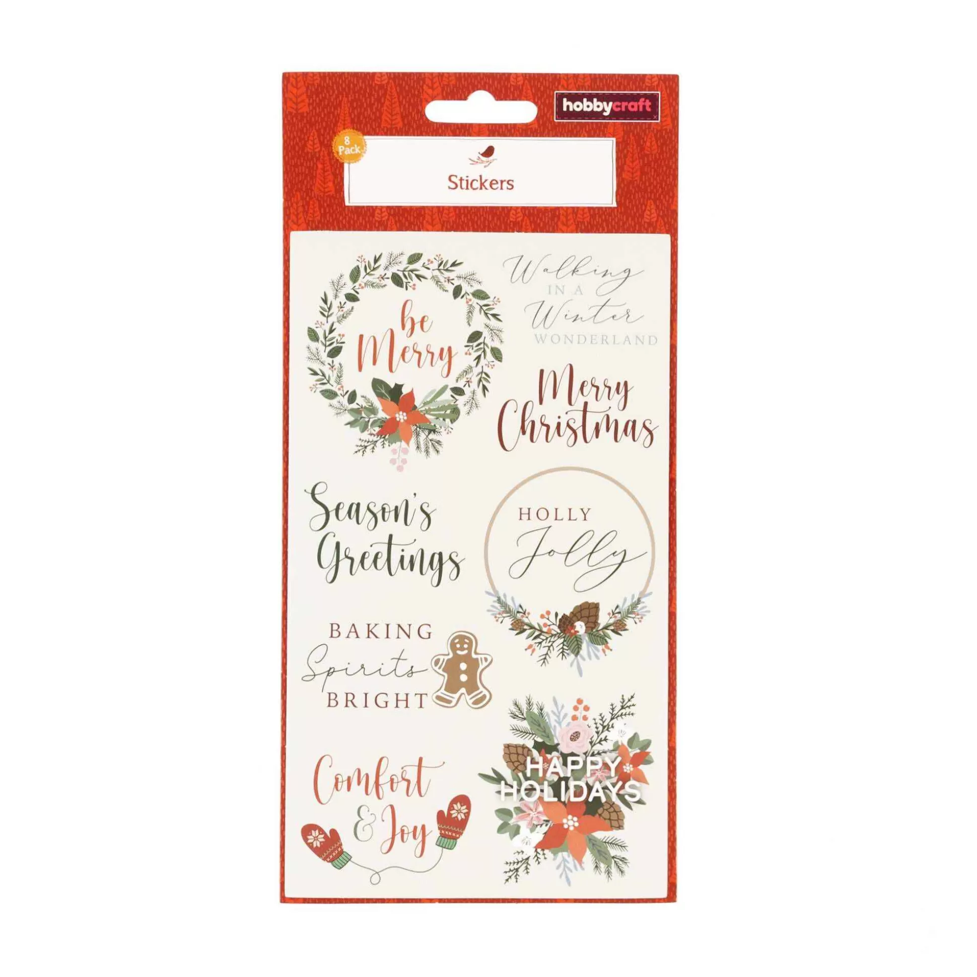 Christmas Slogan Stickers 8 Pack-Hobbycraft Shop