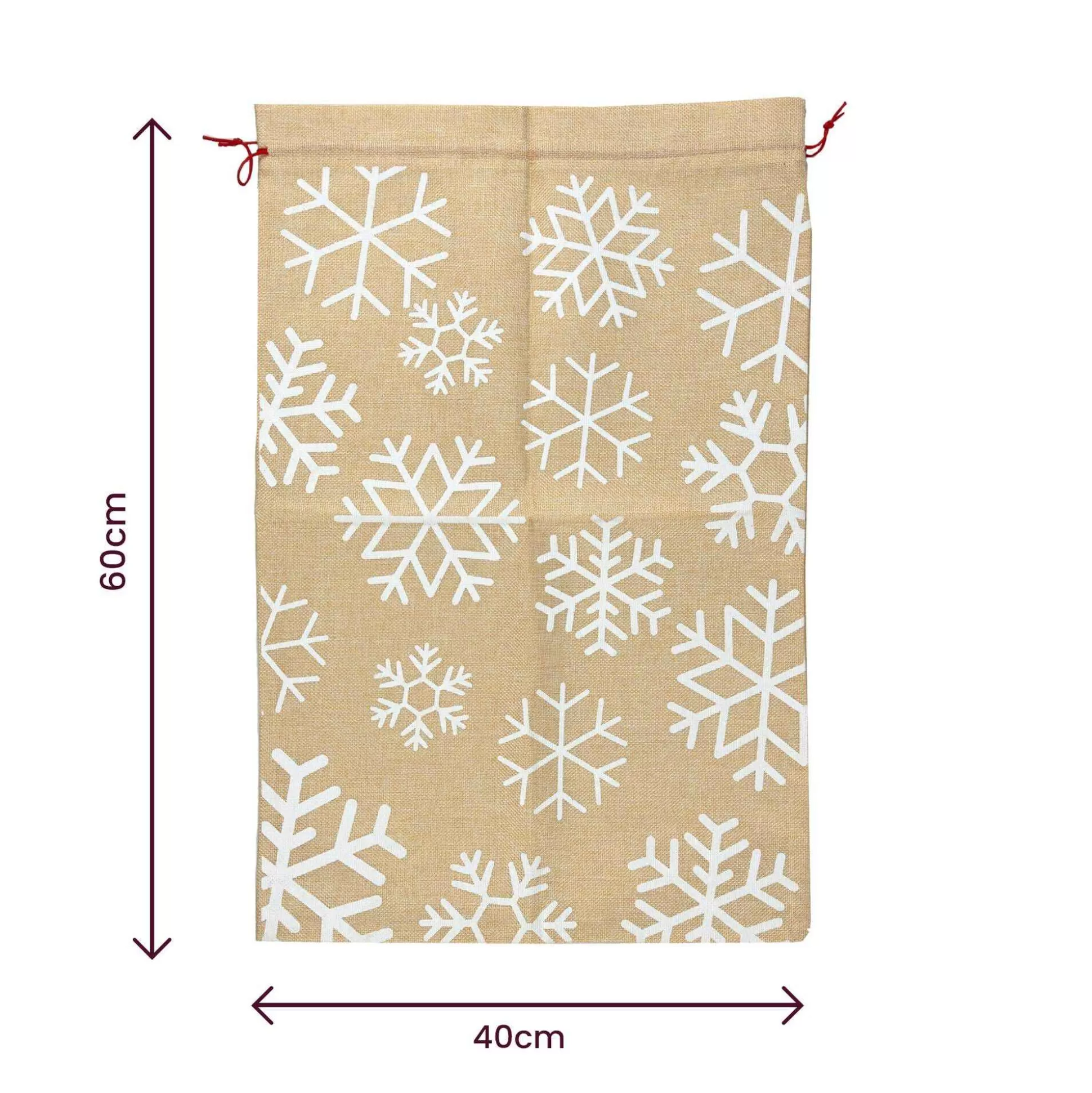 Christmas Snowflake Jute Sack 60Cm-Hobbycraft Best Sale