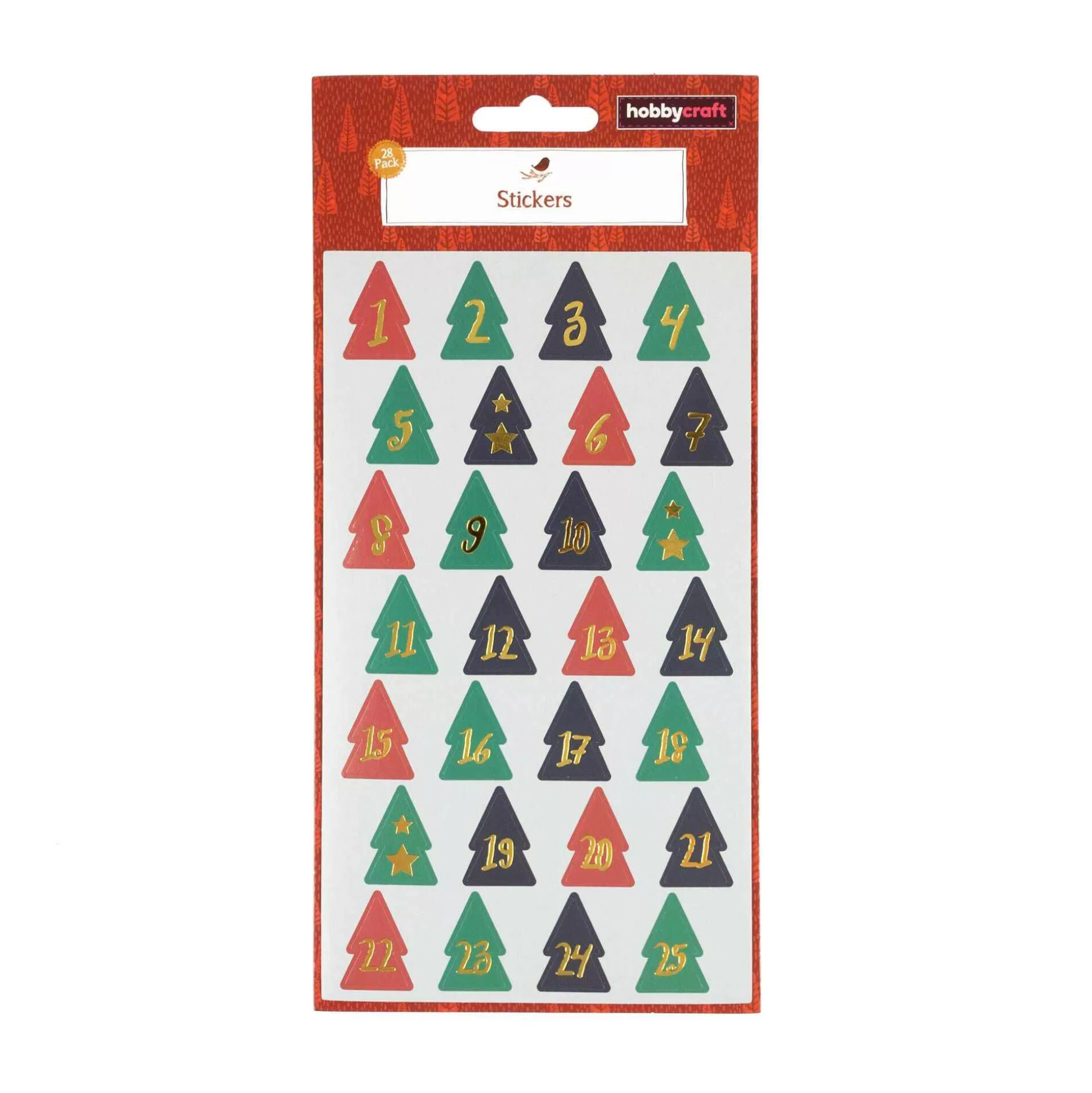 Christmas Tree Countdown Stickers 28 Pack-Hobbycraft Sale