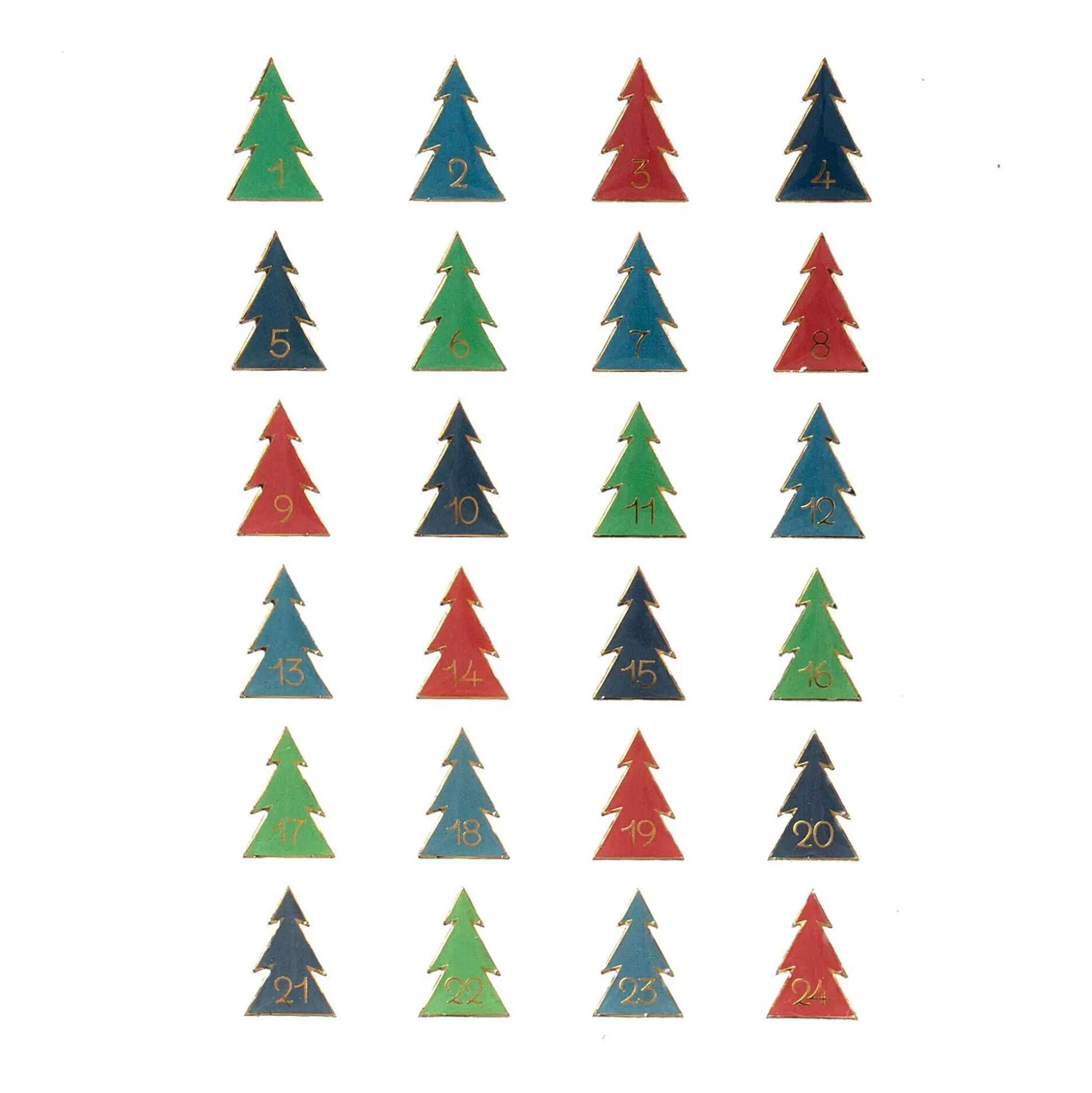 Christmas Tree Number Countdown Stickers 24 Pack-Hobbycraft Cheap