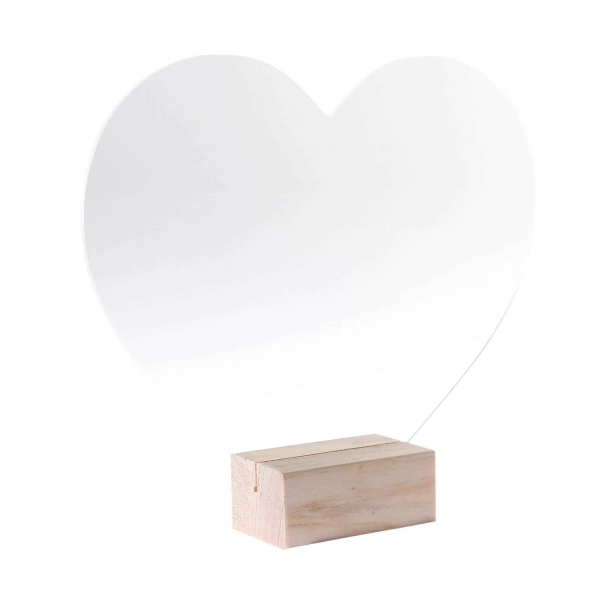 Clear Heart Acrylic Table Sign 18Cm-Hobbycraft Store