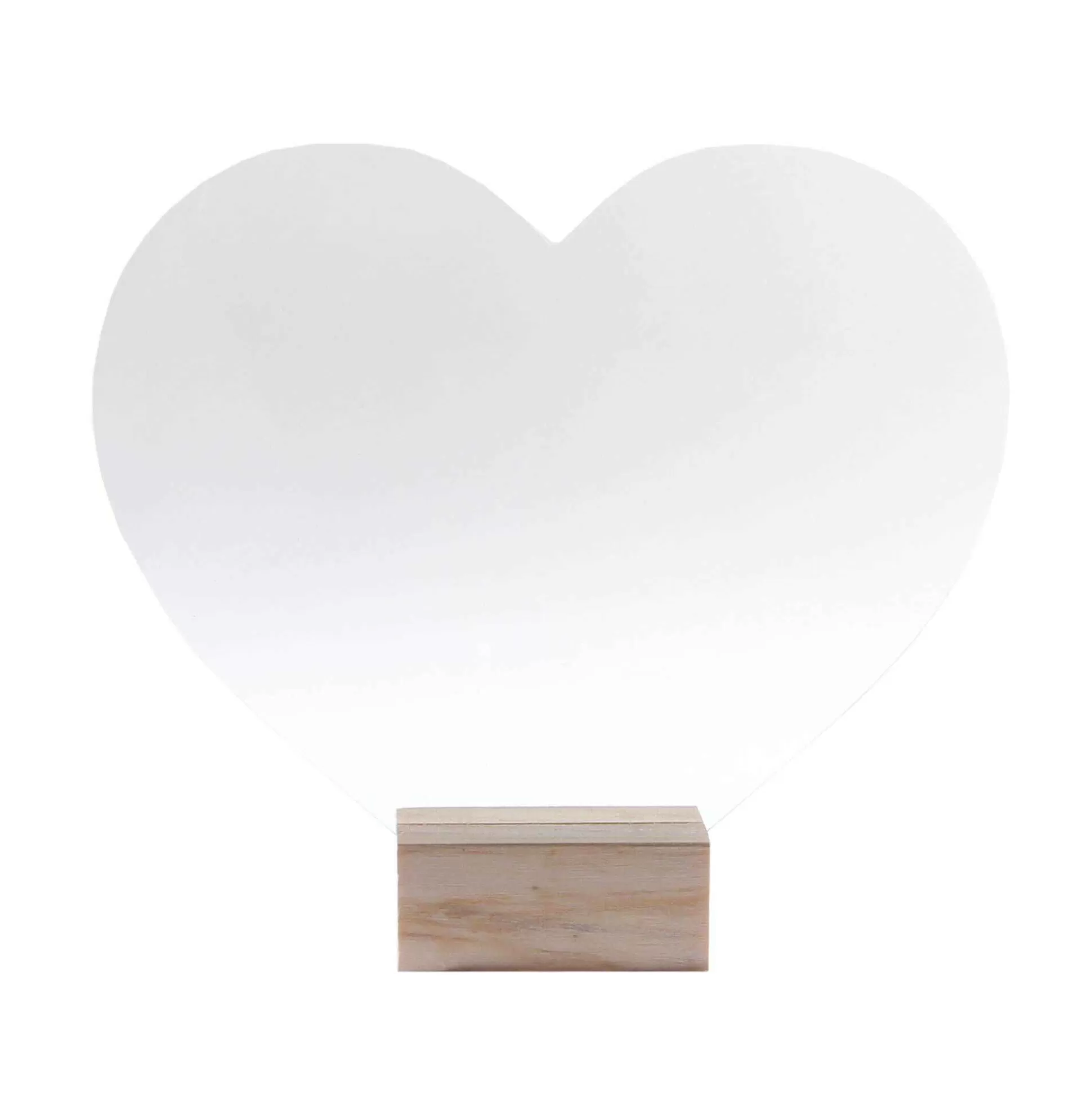 Clear Heart Acrylic Table Sign 18Cm-Hobbycraft Store