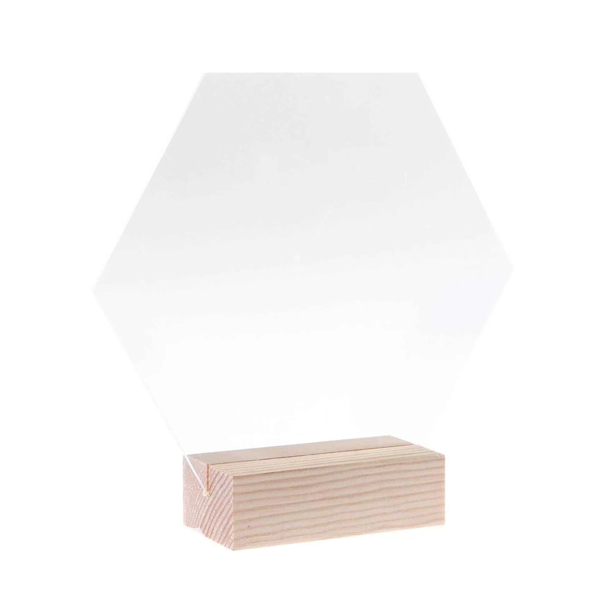 Clear Hexagon Acrylic Table Sign 16Cm-Hobbycraft Best