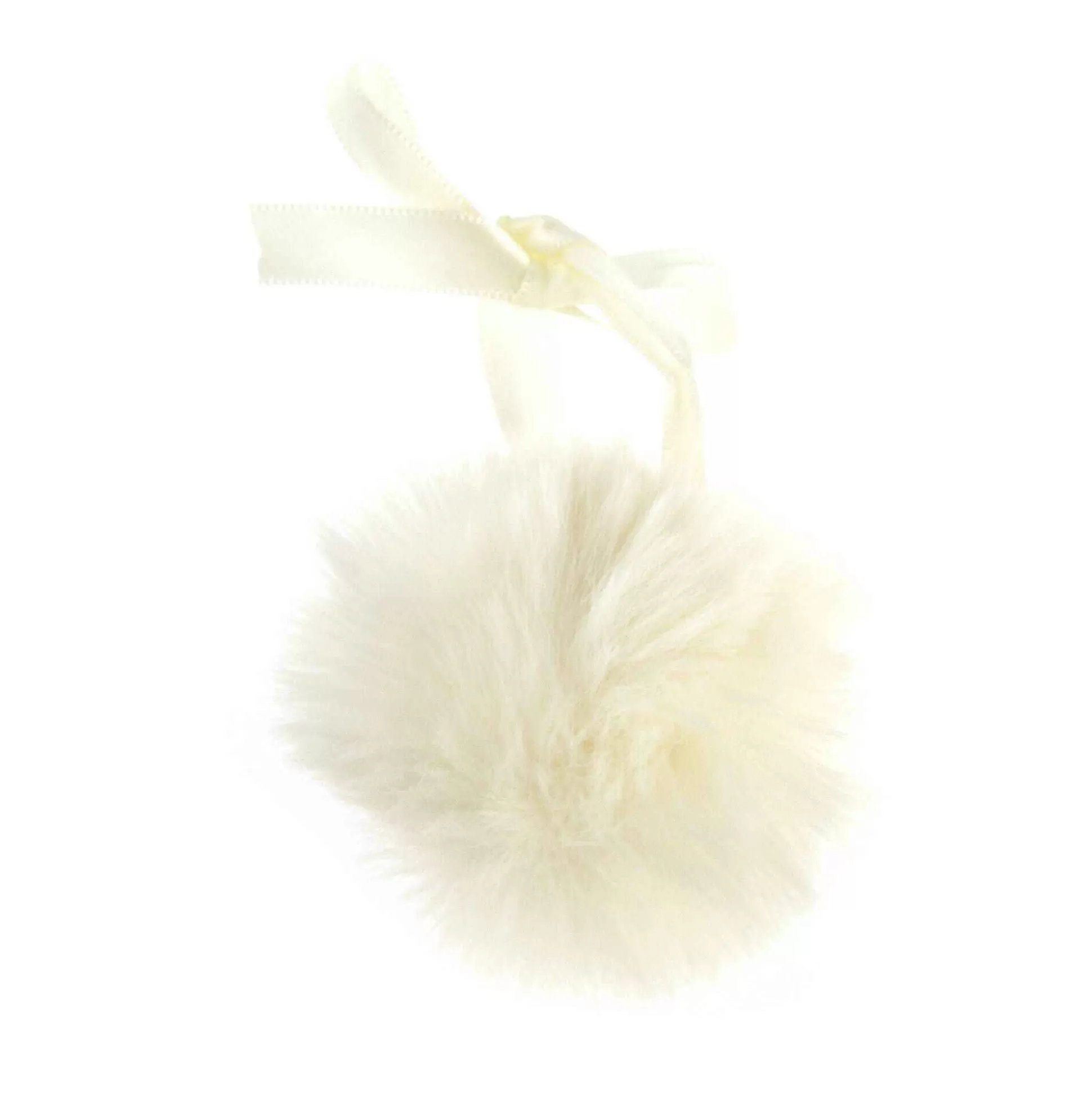 Cream Faux Fur Pom Pom 6Cm-Hobbycraft Online