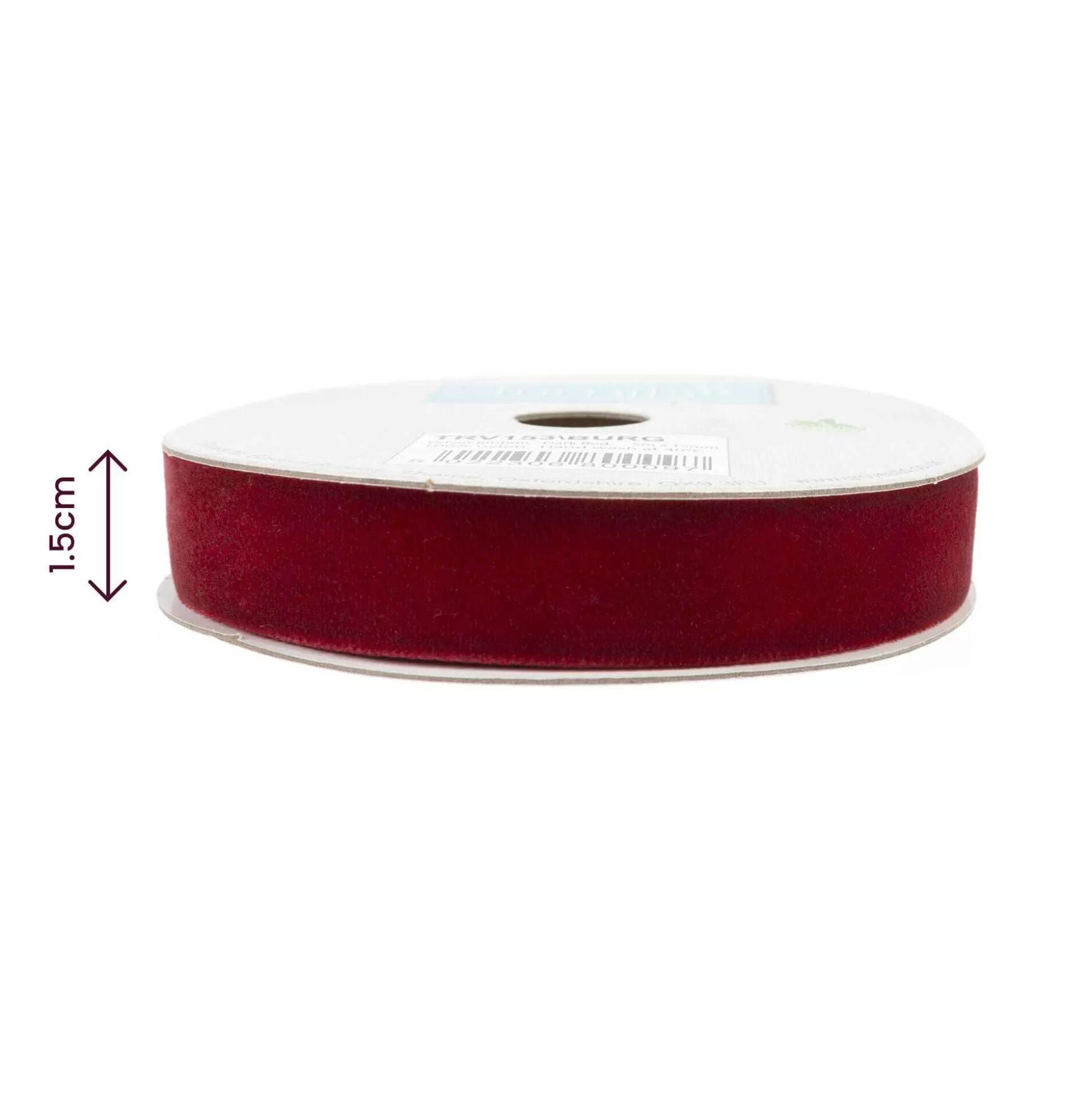 Dark Red Velvet Ribbon 15Mm X 5M-Hobbycraft Hot