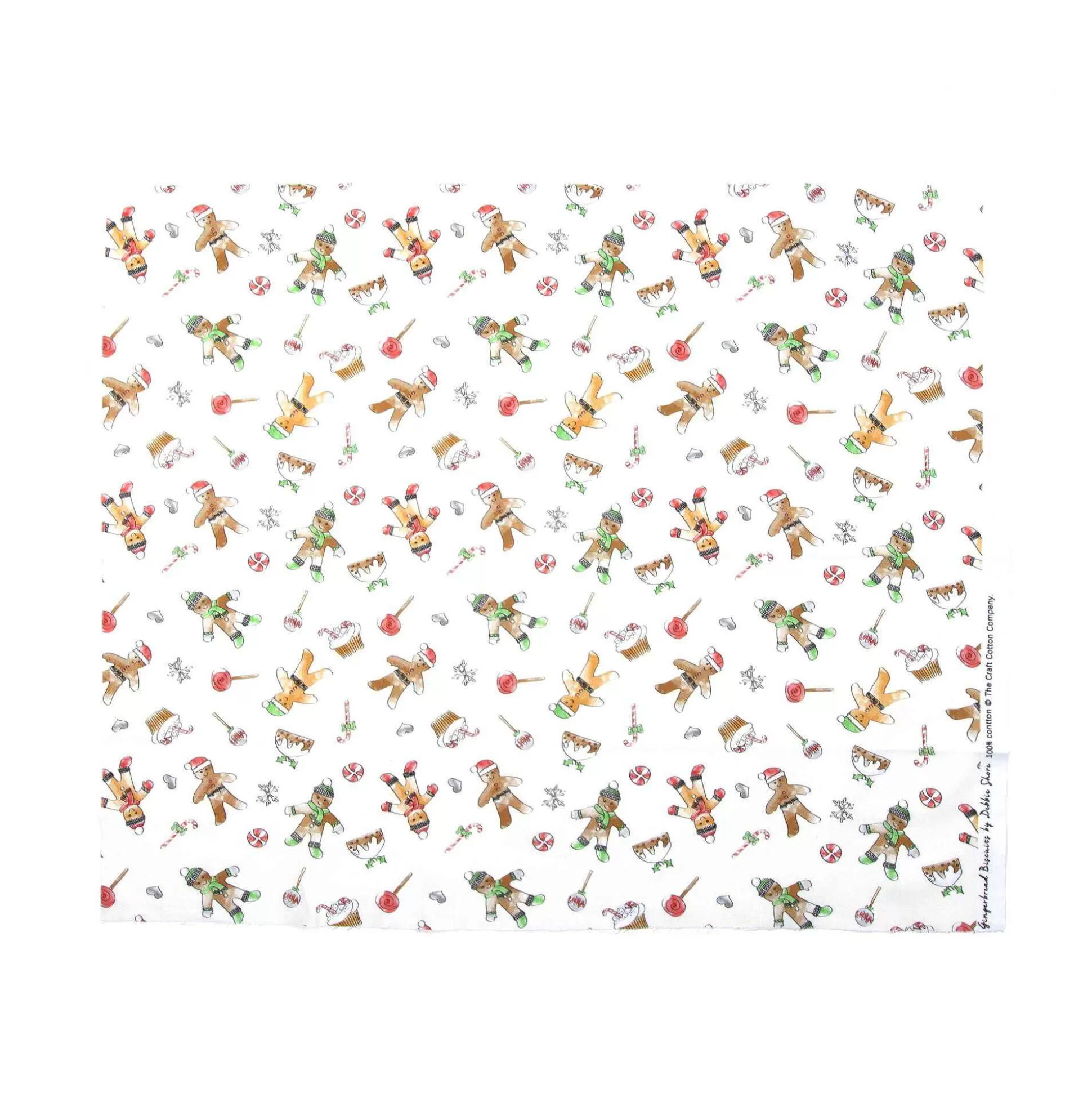 Debbie Shore Gingerbread Biscuit Cotton Fat Quarters 5 Pack-Hobbycraft Best