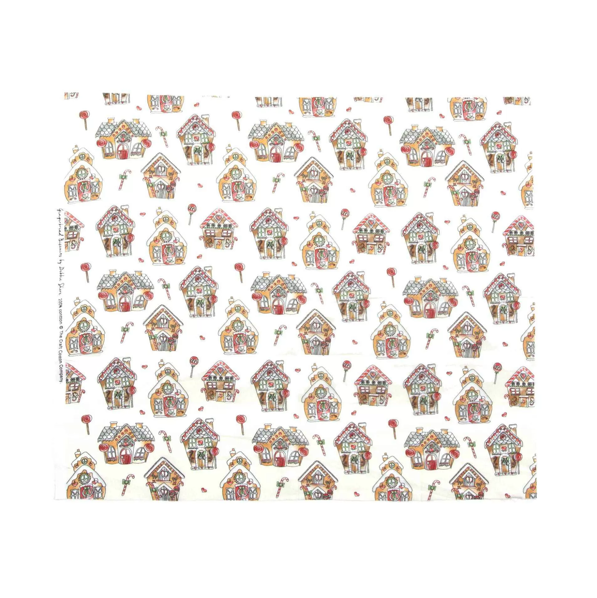 Debbie Shore Gingerbread Biscuit Cotton Fat Quarters 5 Pack-Hobbycraft Best