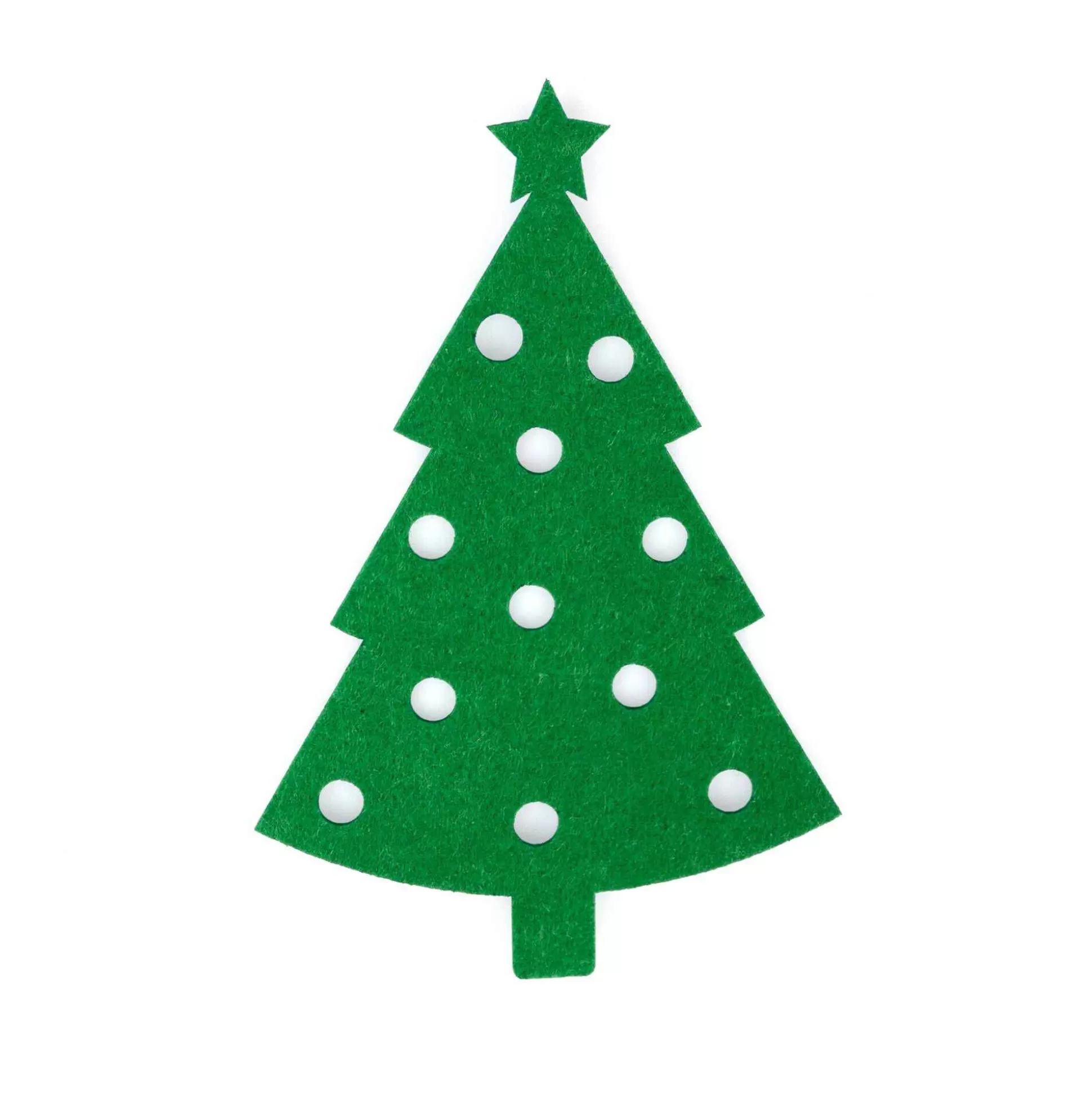 Dotty Green Tree Felt Stickers 4 Pack-Hobbycraft Outlet