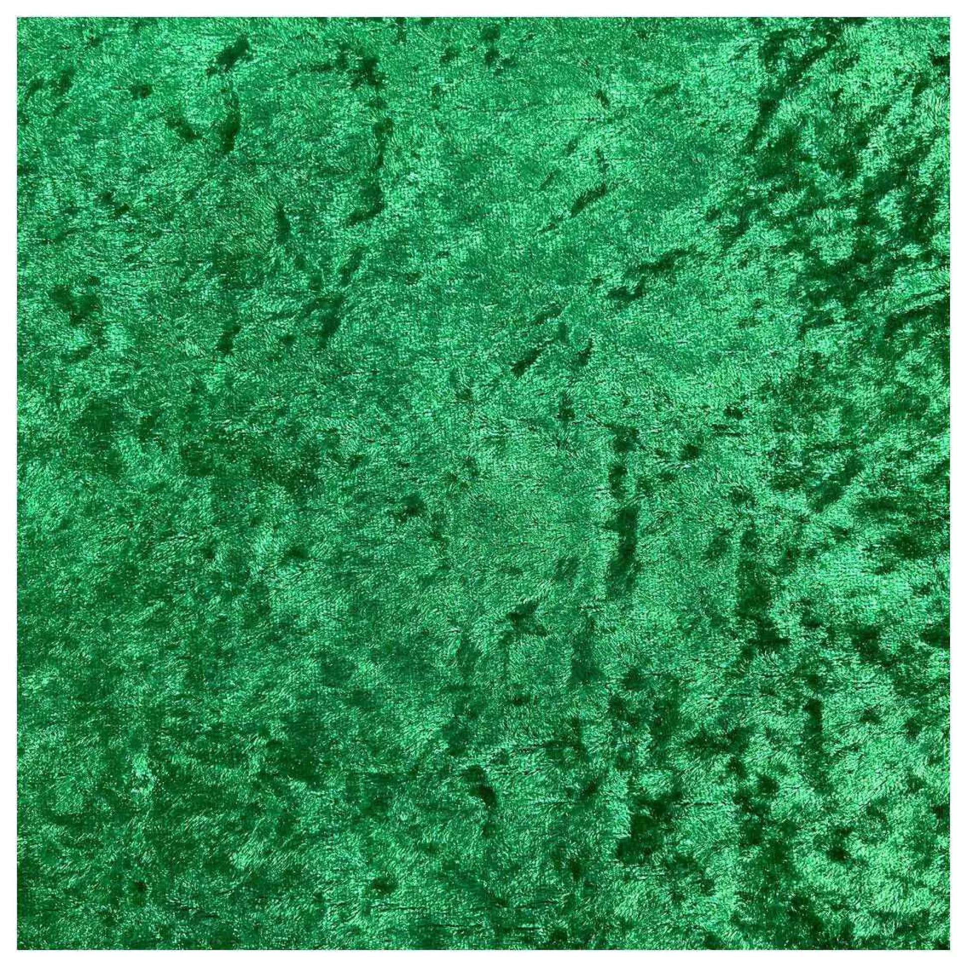 Emerald Crushed Velour Fabric By The Metre-Hobbycraft Online