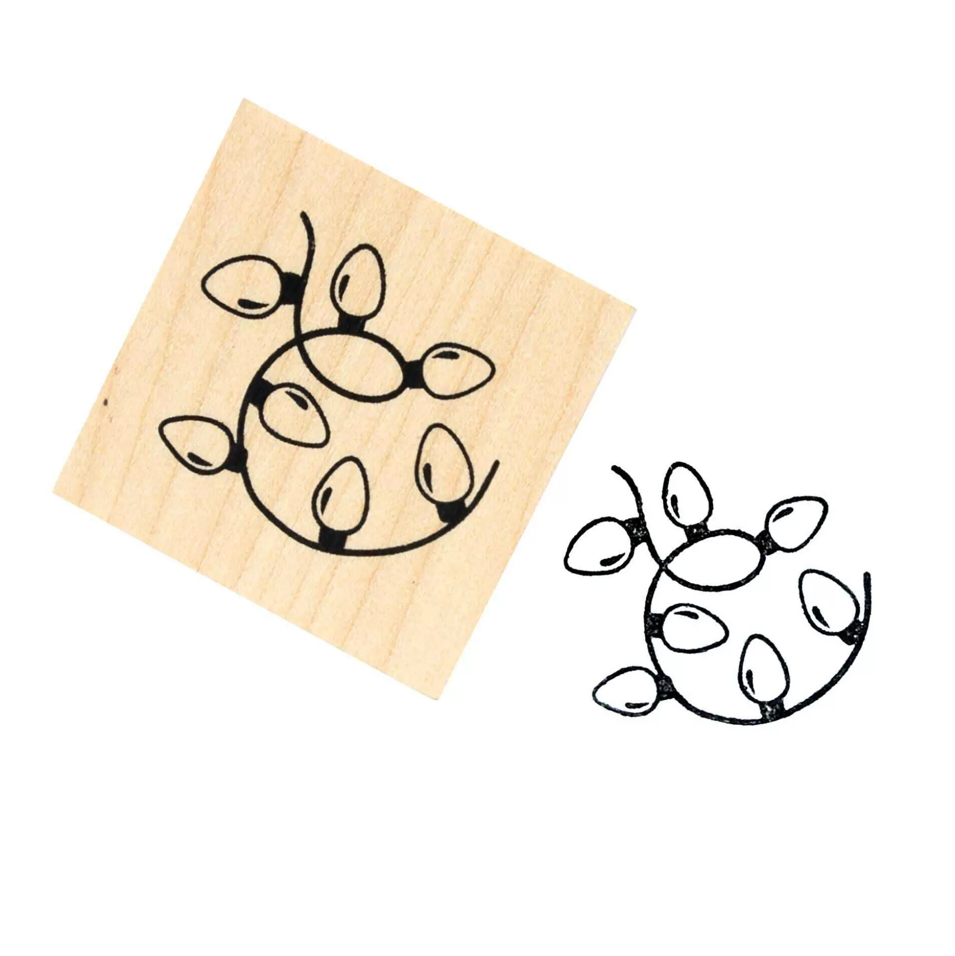 Fairy Lights Wooden Stamp 3.8Cm X 3.8Cm-Hobbycraft Online