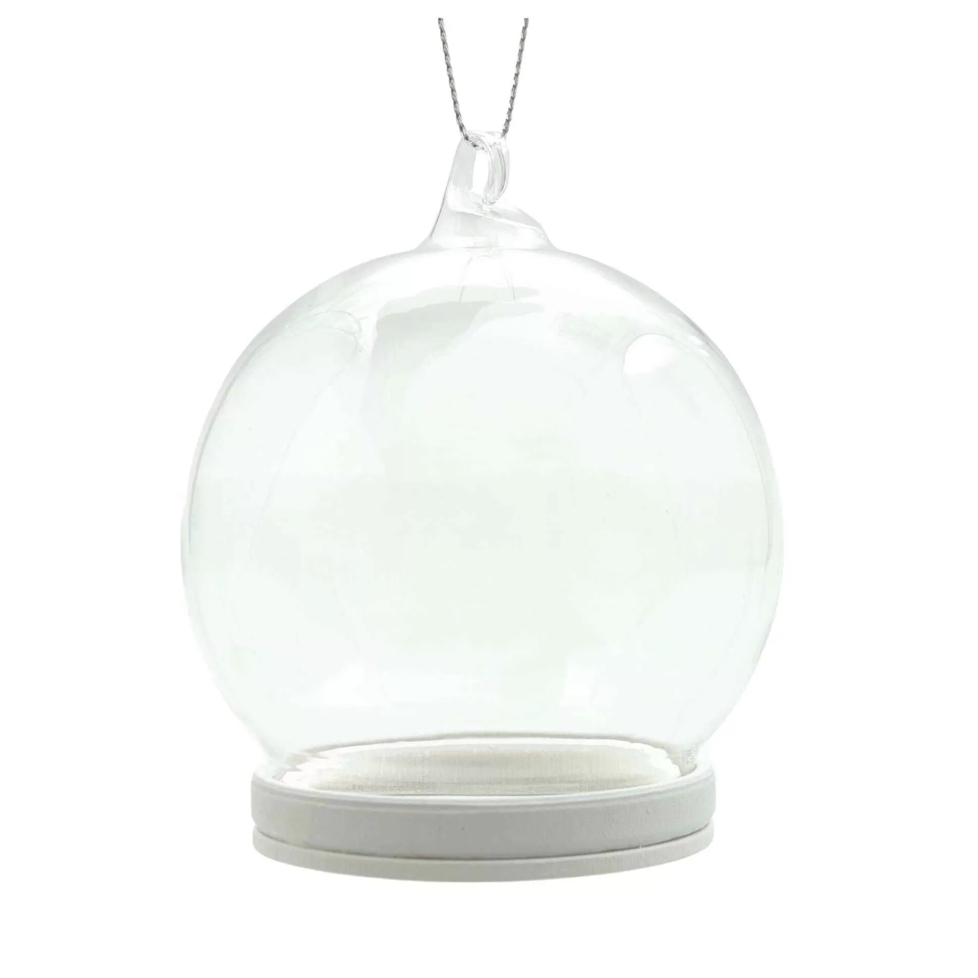 Fillable Glass Hanging Snow Globe 8Cm-Hobbycraft Clearance