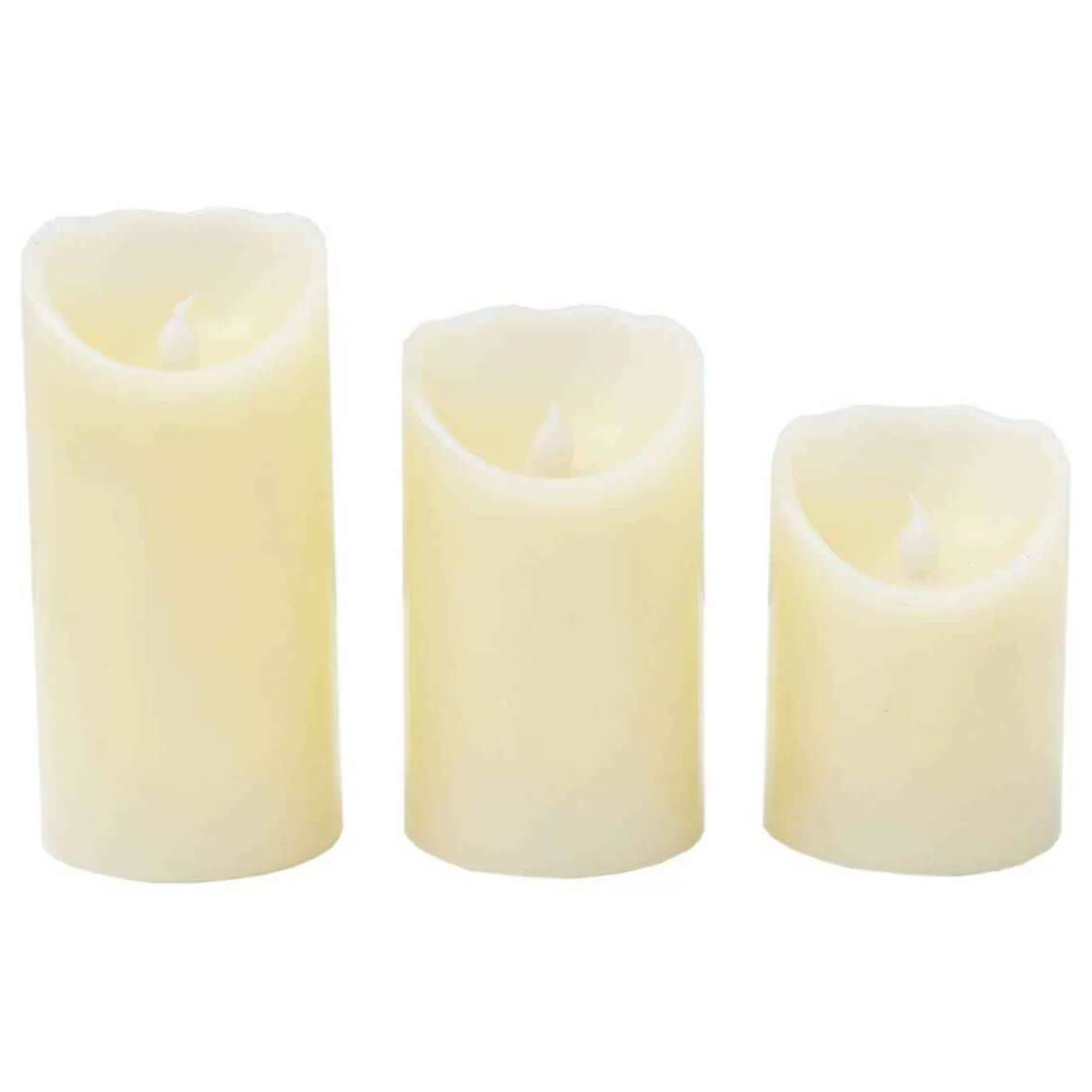 Flickering Led Candles 3 Pack-Hobbycraft Shop