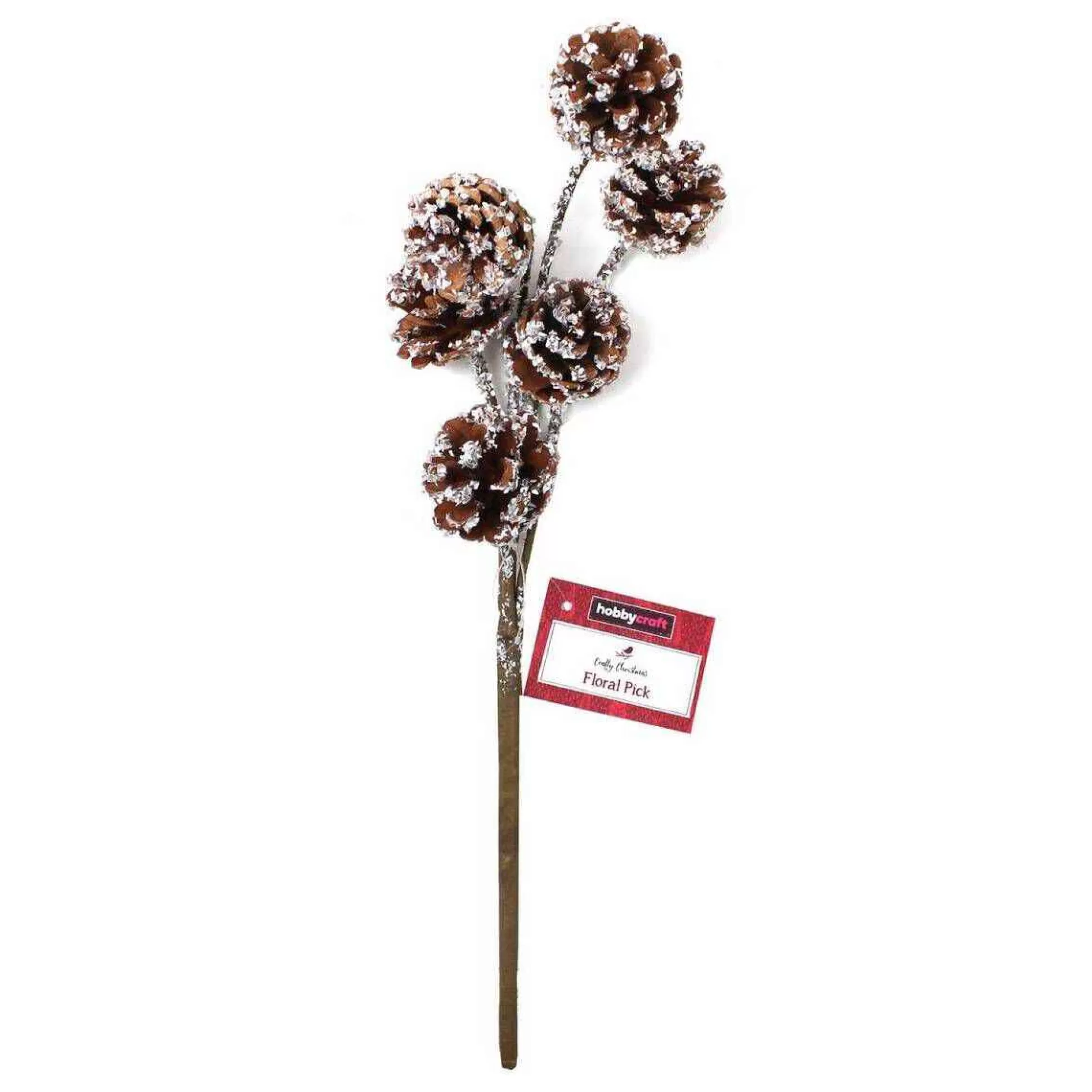 Frosted Fir Cone Pick 40Cm-Hobbycraft Best Sale