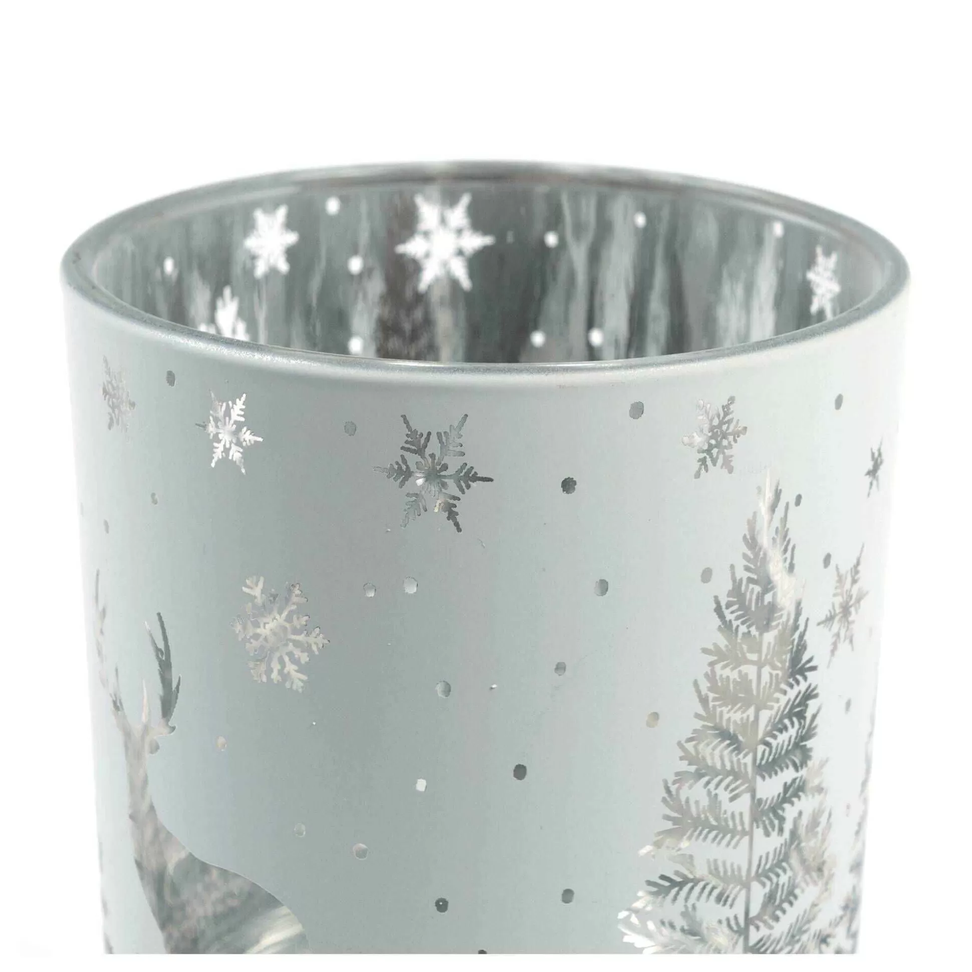 Glass Christmas Tealight Holder 9Cm-Hobbycraft Sale