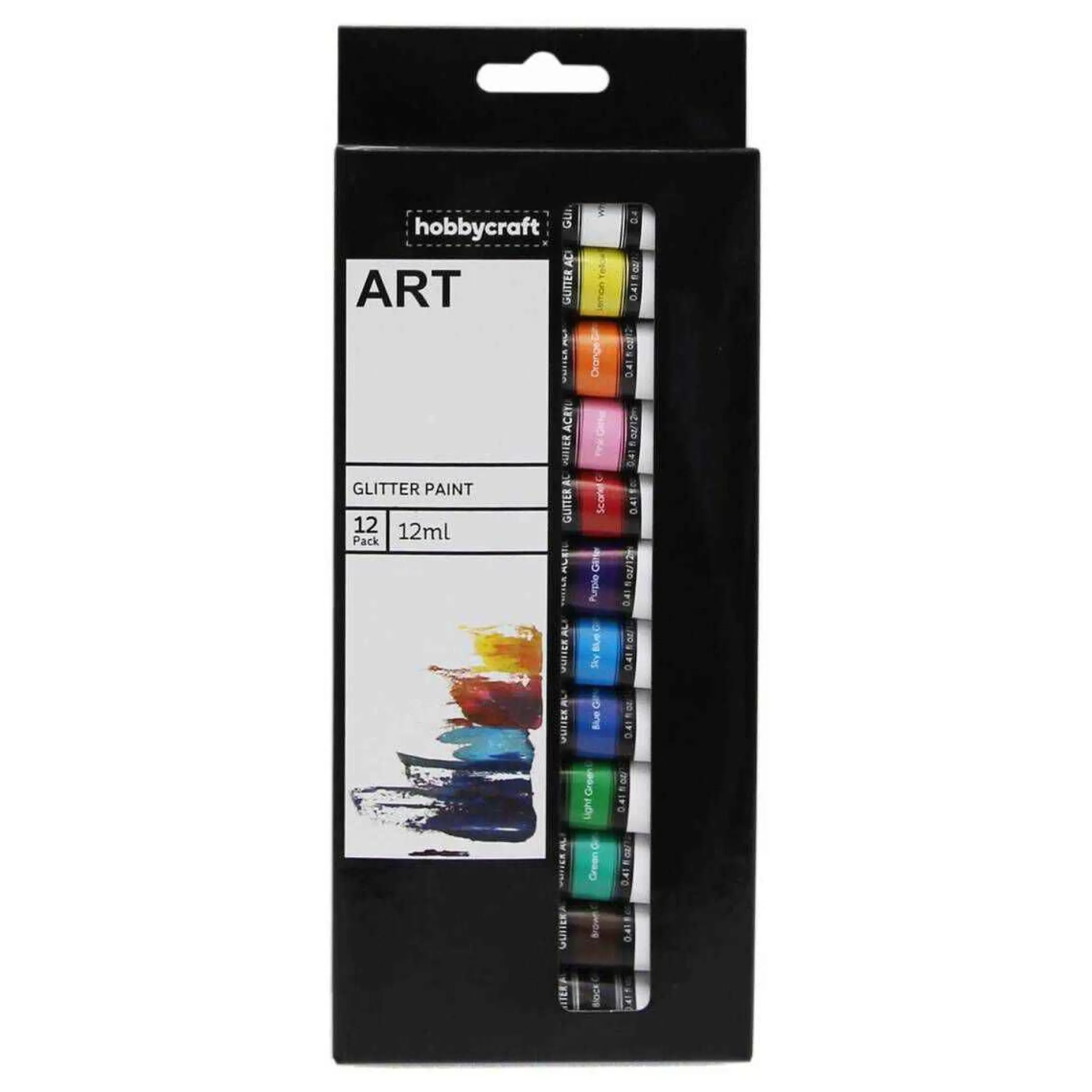 Glitter Acrylic Paints 12Ml 12 Pack-Hobbycraft Discount