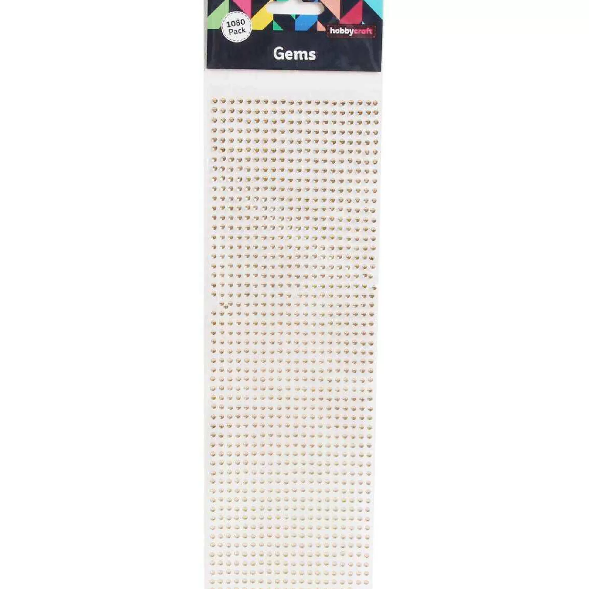 Gold Adhesive Gems 3Mm 1080 Pack-Hobbycraft Shop