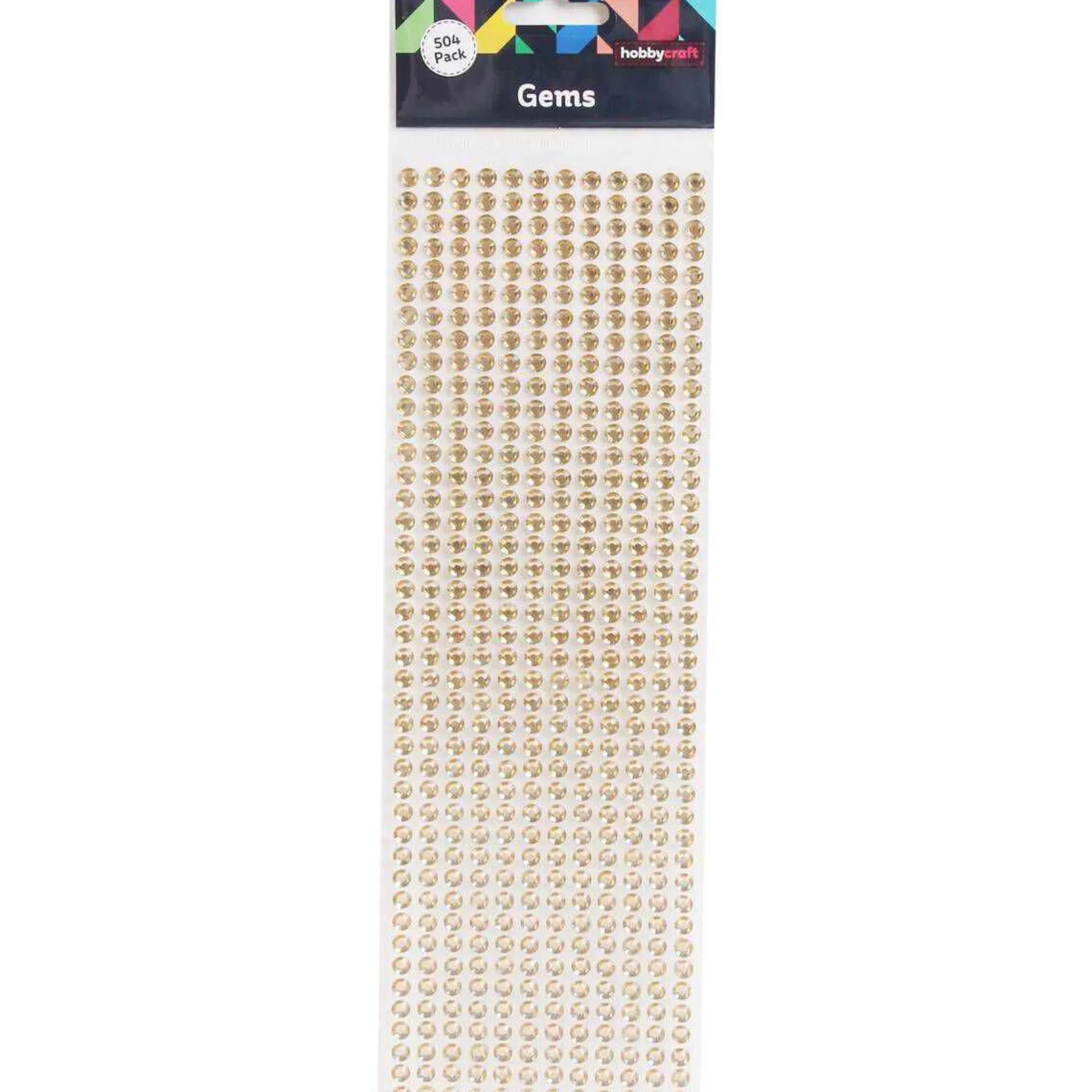 Gold Adhesive Gems 6Mm 504 Pack-Hobbycraft Online